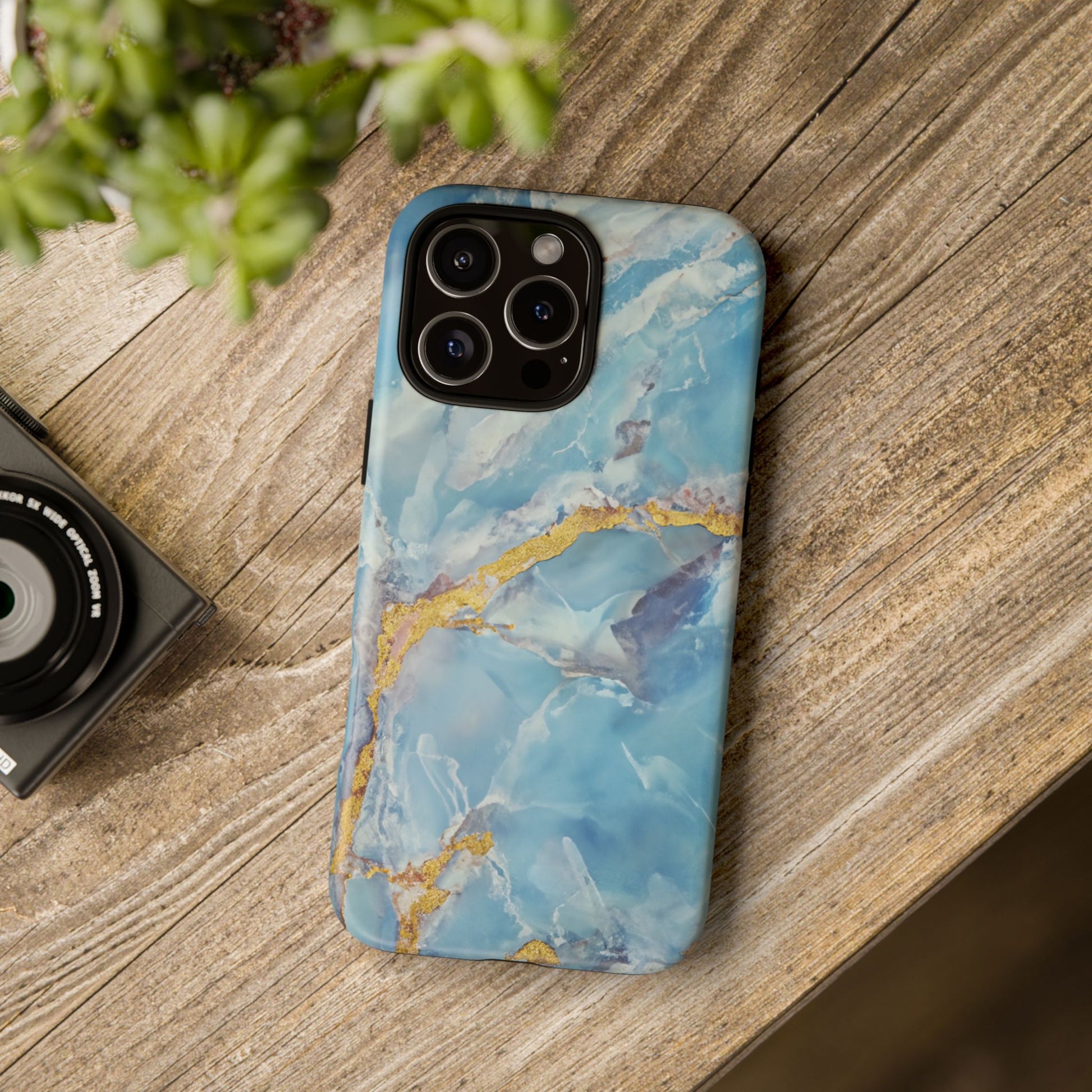 iphone case Azure Gold Marble