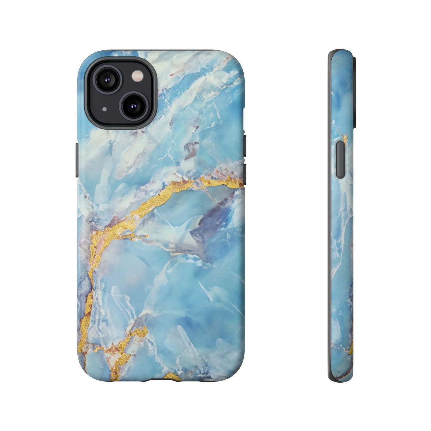 iphone case Azure Gold Marble iPhone 14 Plus