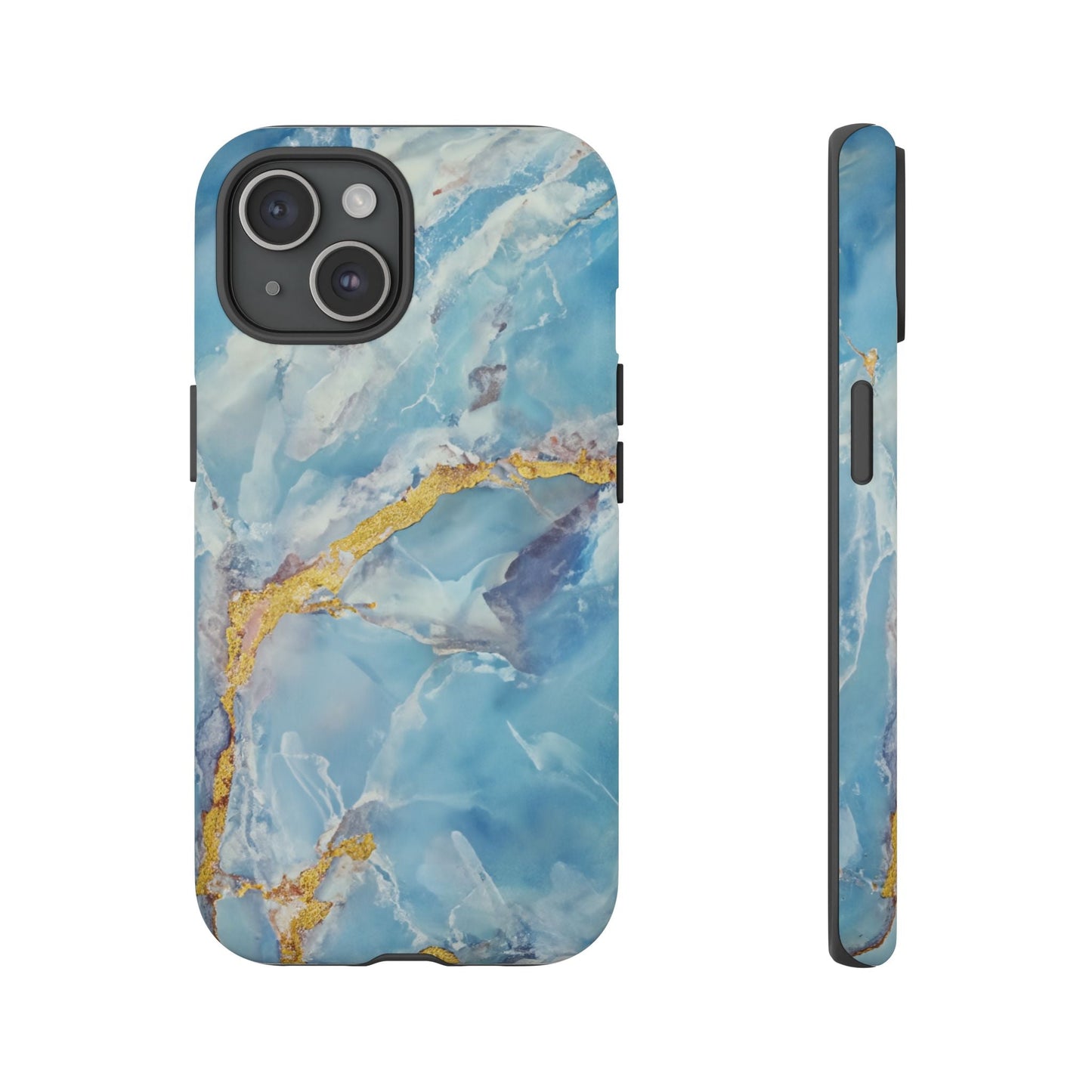 iphone case Azure Gold Marble iPhone 15