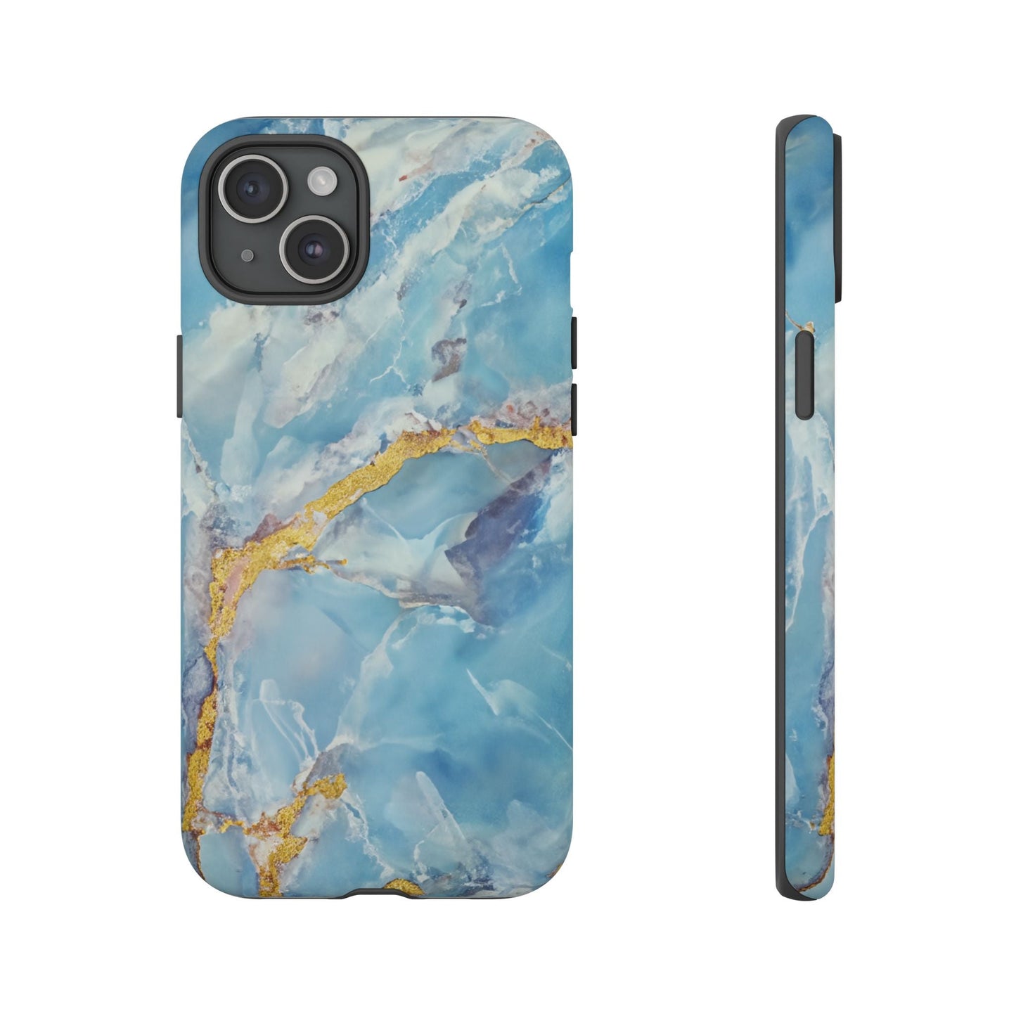 iphone case Azure Gold Marble iPhone 15 Plus