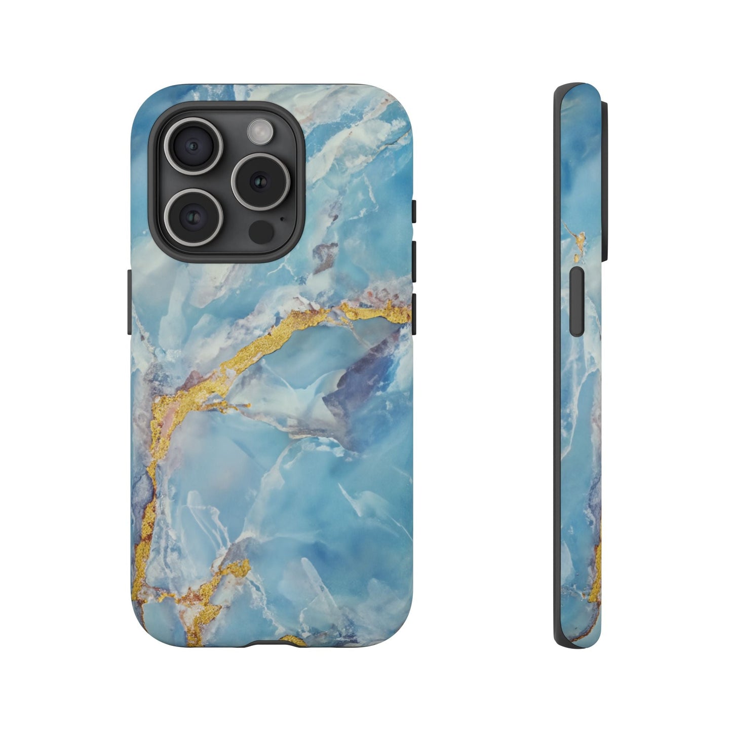 iphone case Azure Gold Marble iPhone 15 Pro