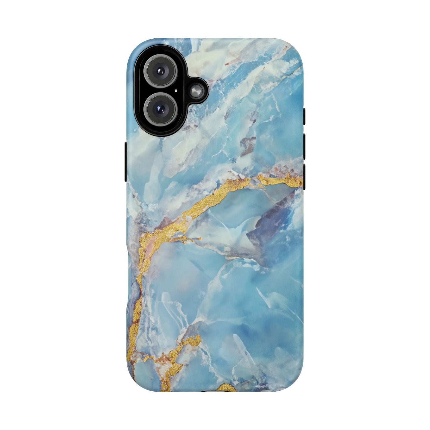 iphone case Azure Gold Marble iPhone 16 Plus