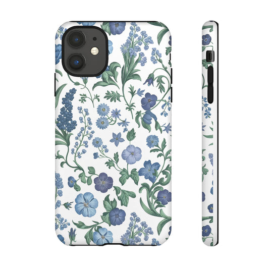 iphone case Blue Floral Elegance iPhone 11