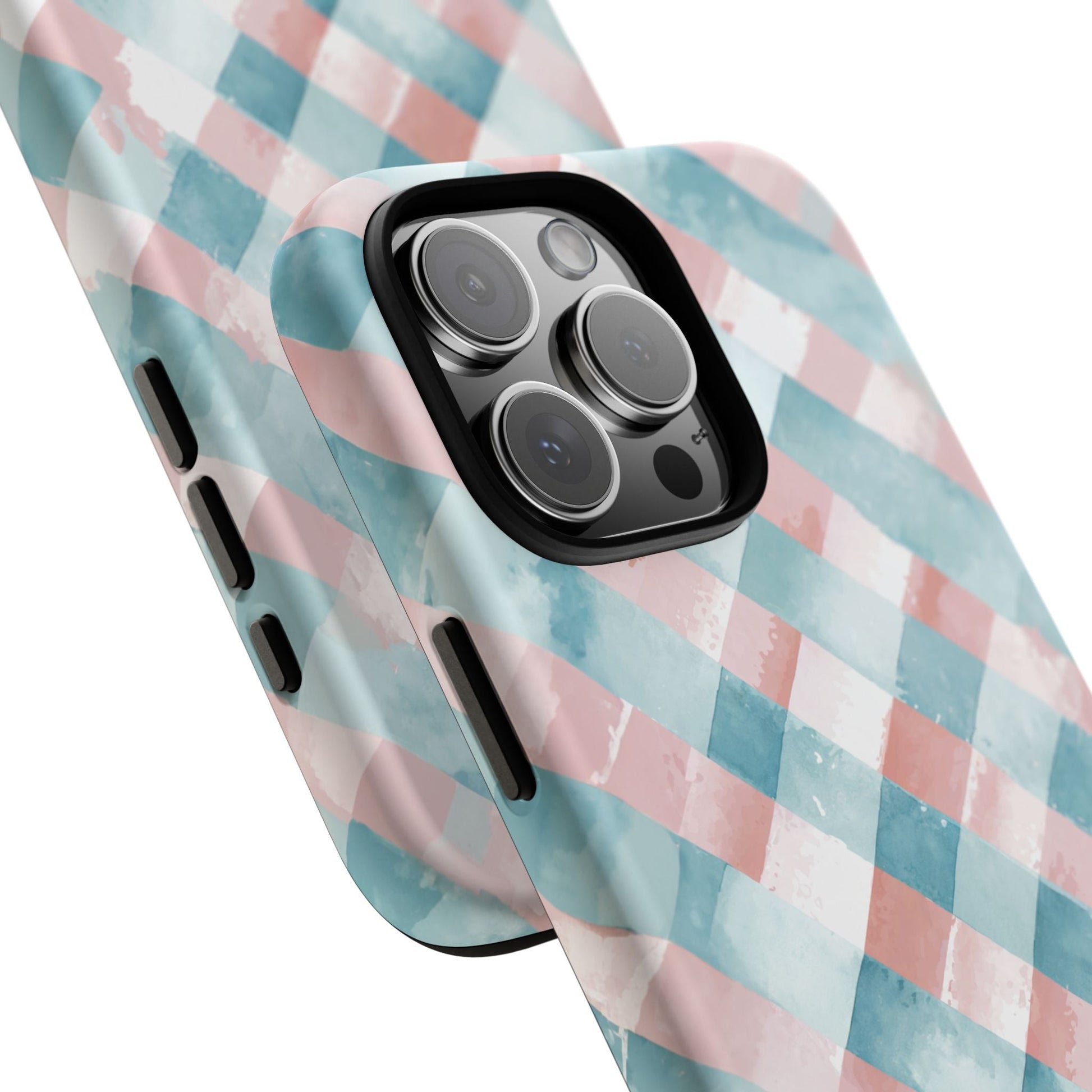 iphone case Blush Aqua Gingham