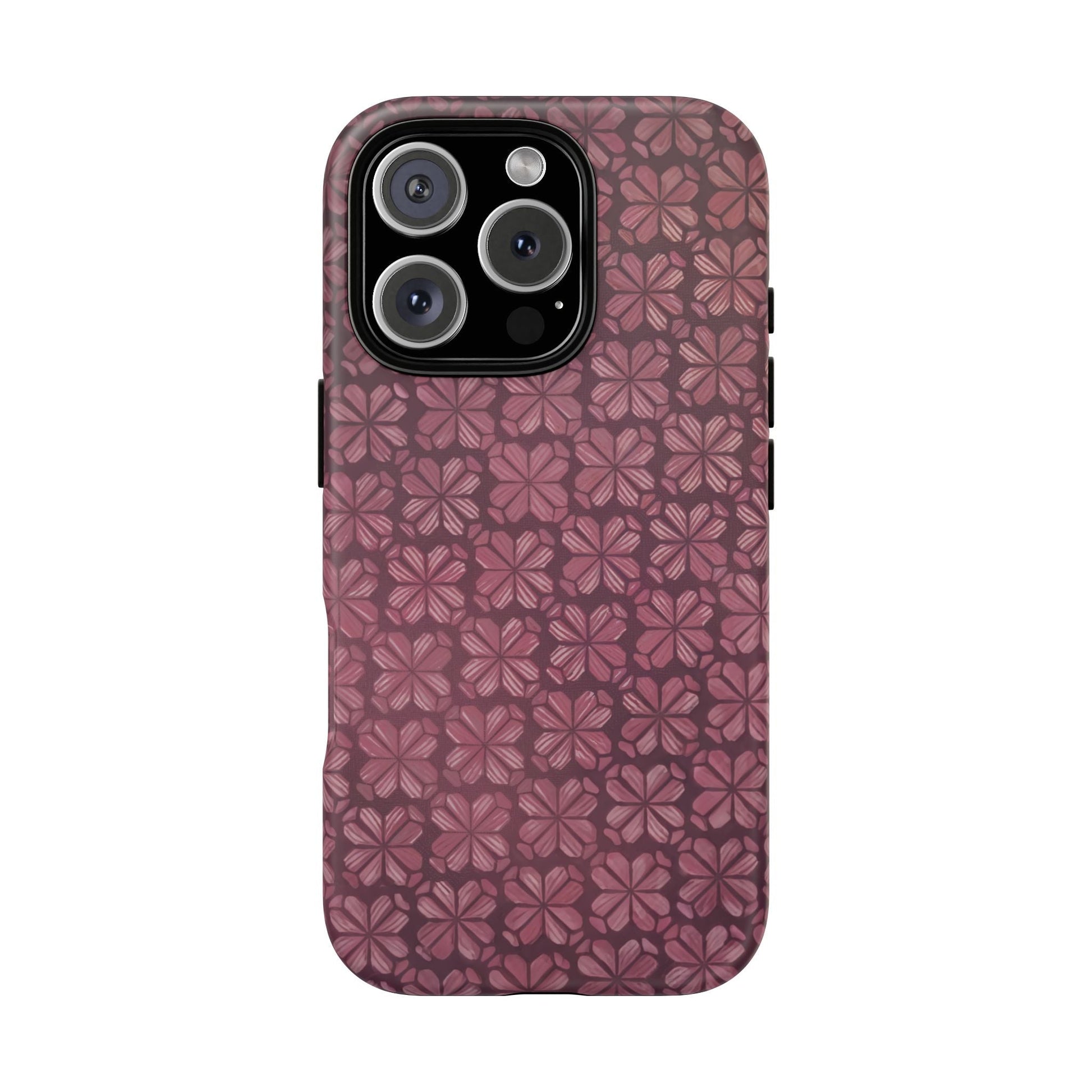 iphone case Burgundy Blossom Mosaic iPhone 16 Pro