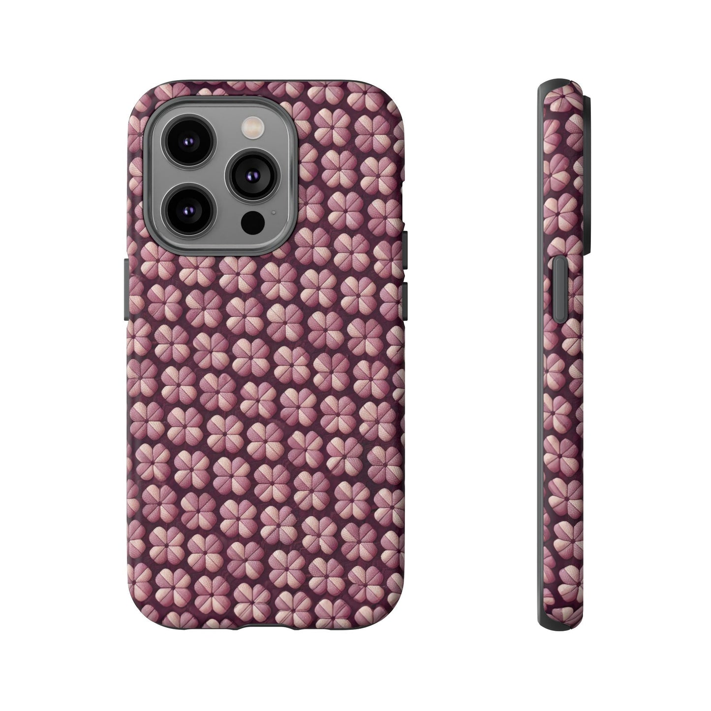 iphone case Burgundy Clover Tapestry iPhone 14 Pro