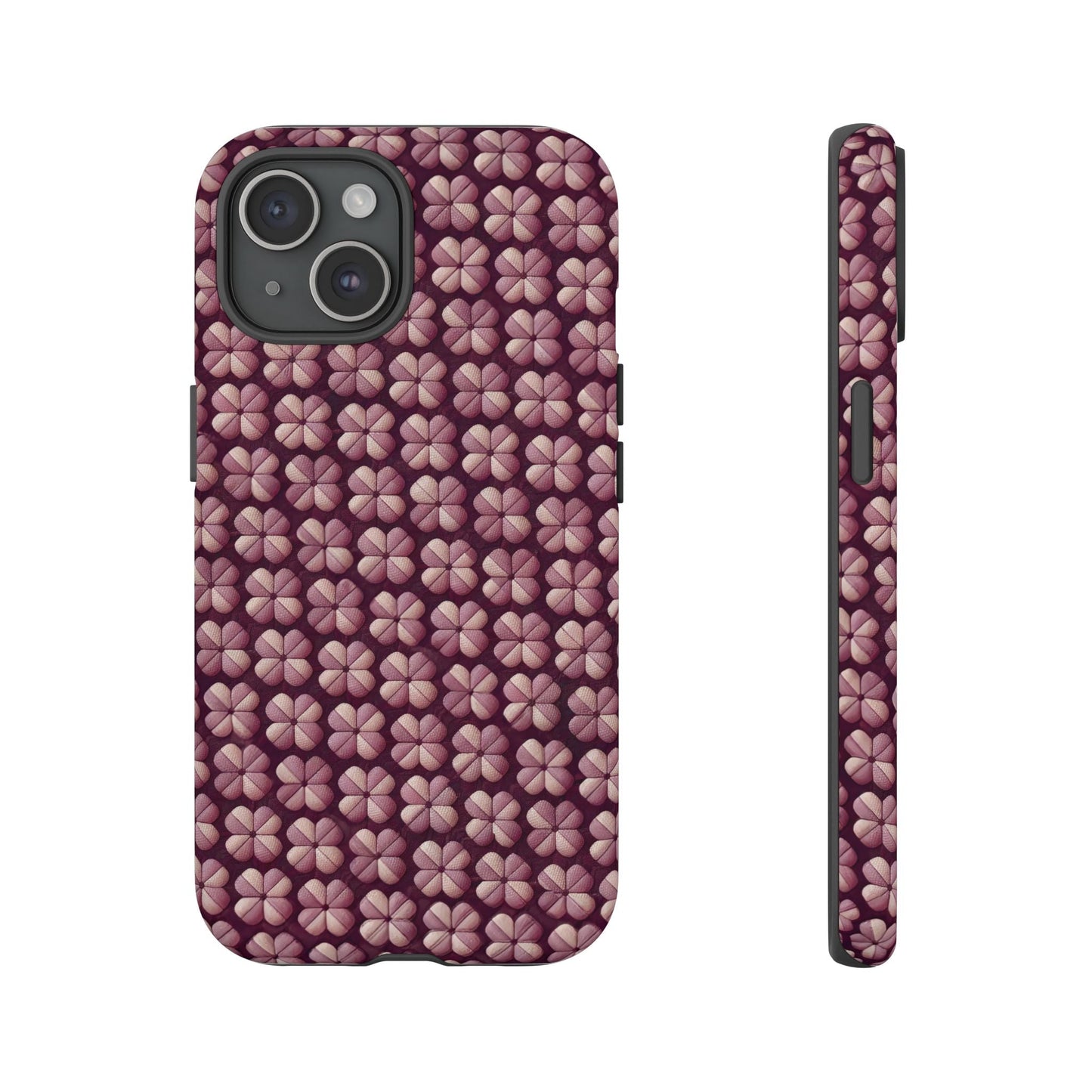 iphone case Burgundy Clover Tapestry iPhone 15