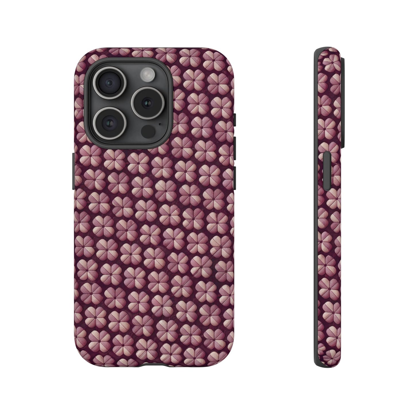 iphone case Burgundy Clover Tapestry iPhone 15 Pro