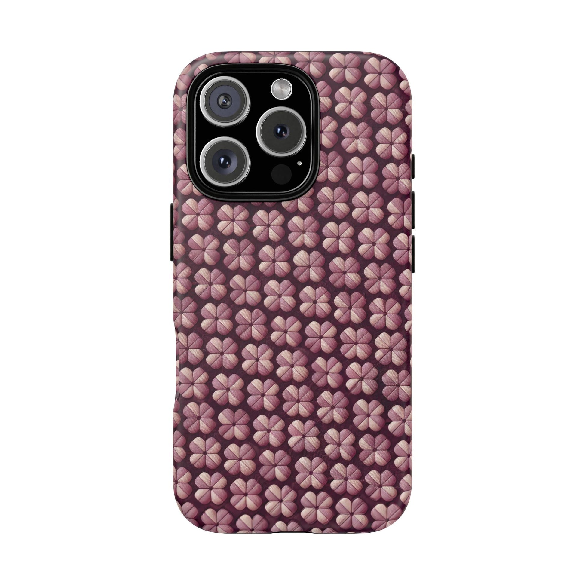 iphone case Burgundy Clover Tapestry iPhone 16 Pro