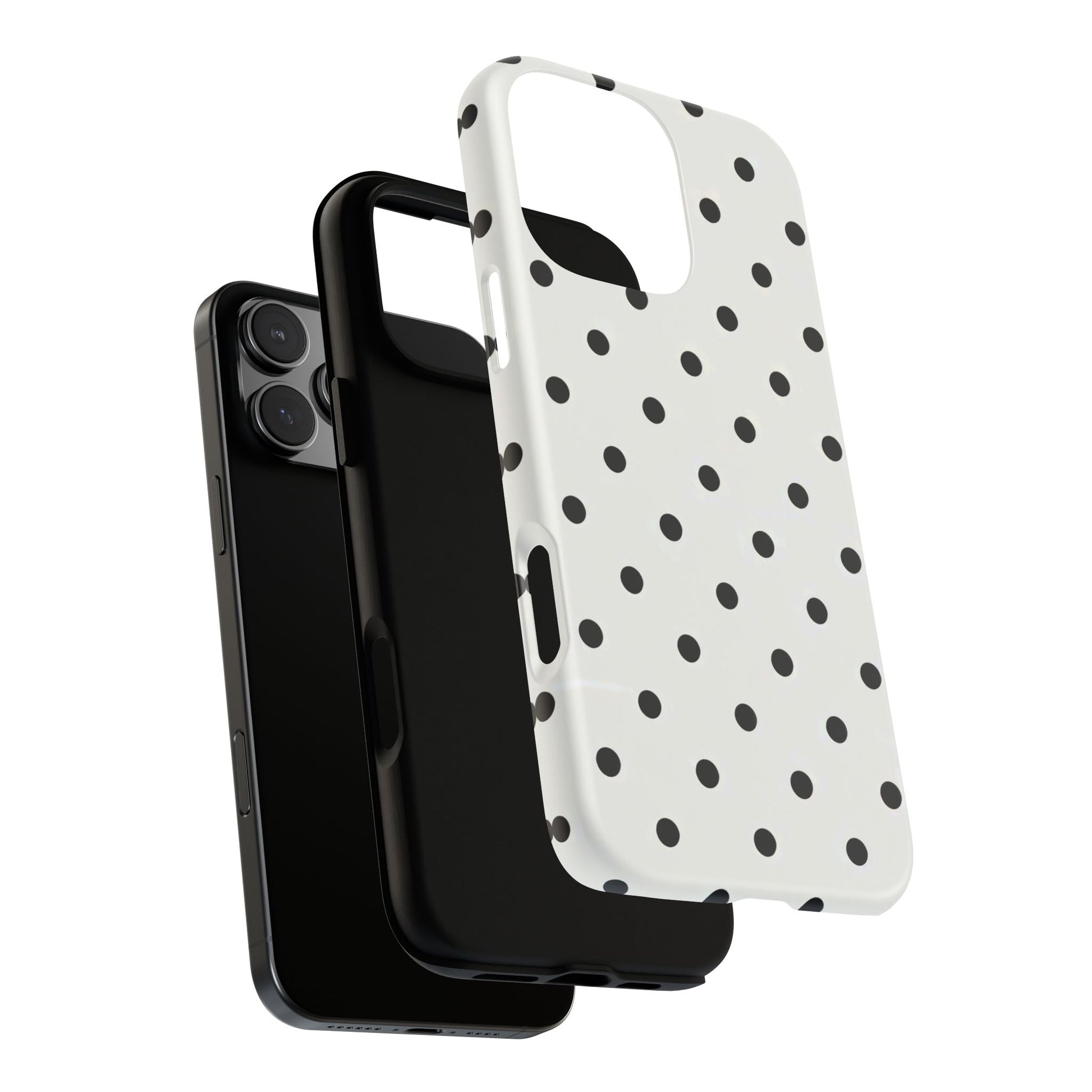iphone case Classic Black Polka