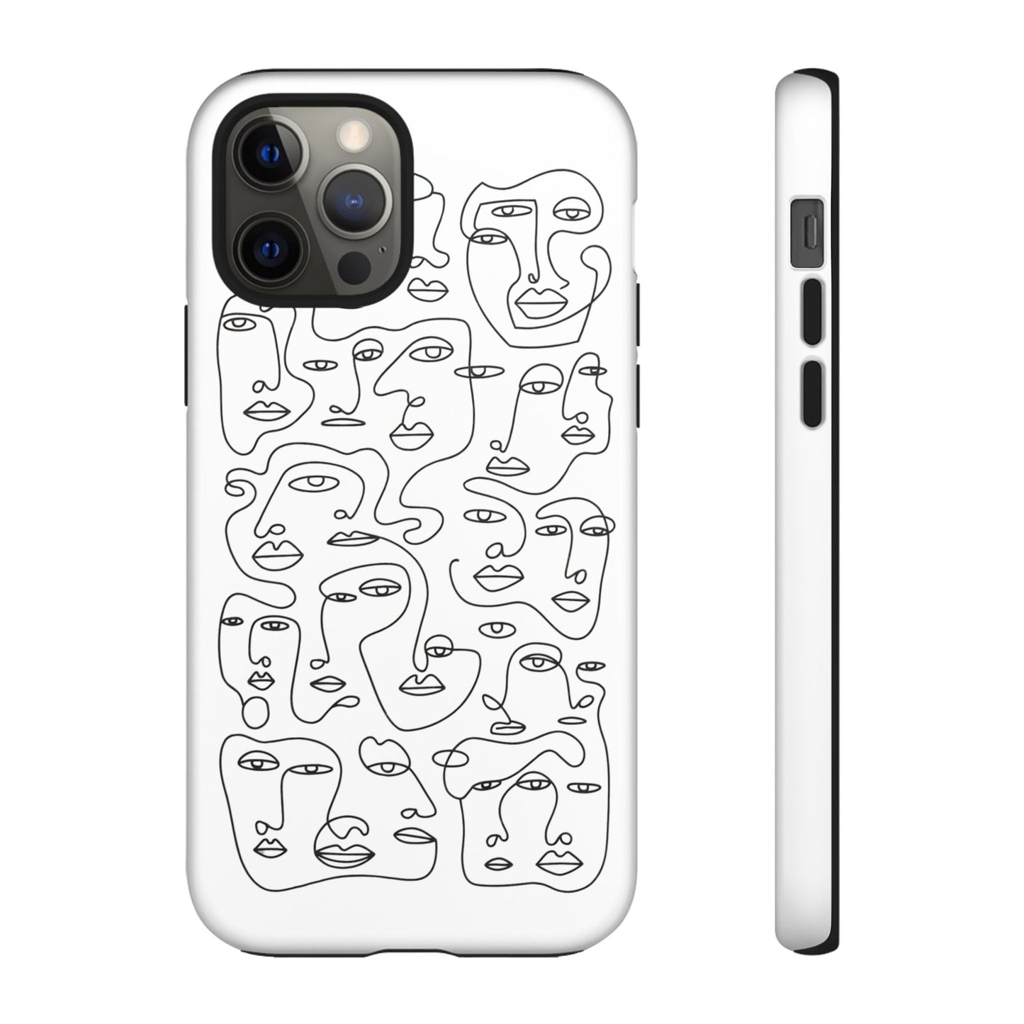 iphone case Continuous Line Faces iPhone 12 Pro