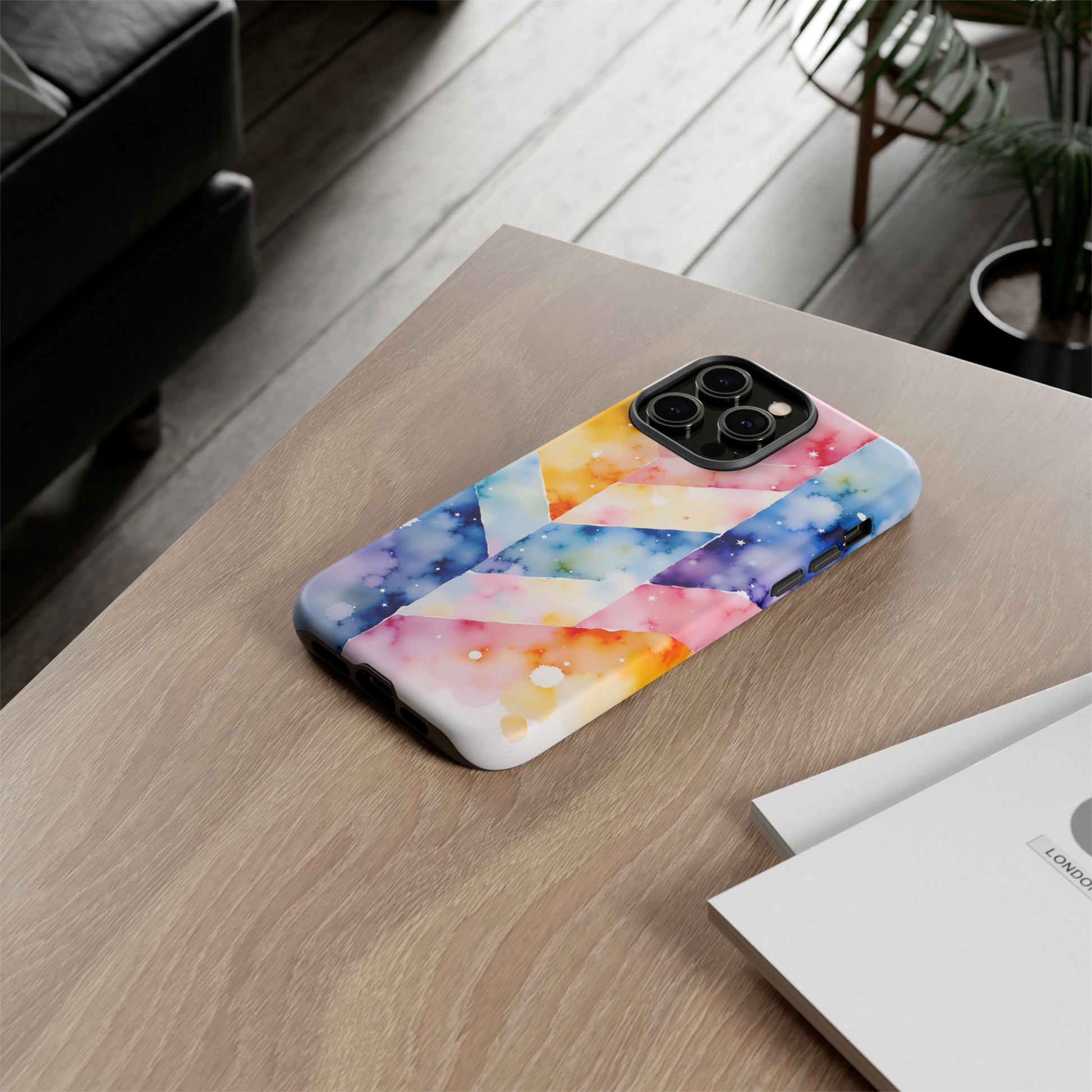 iphone case Cosmic Chevron Watercolor