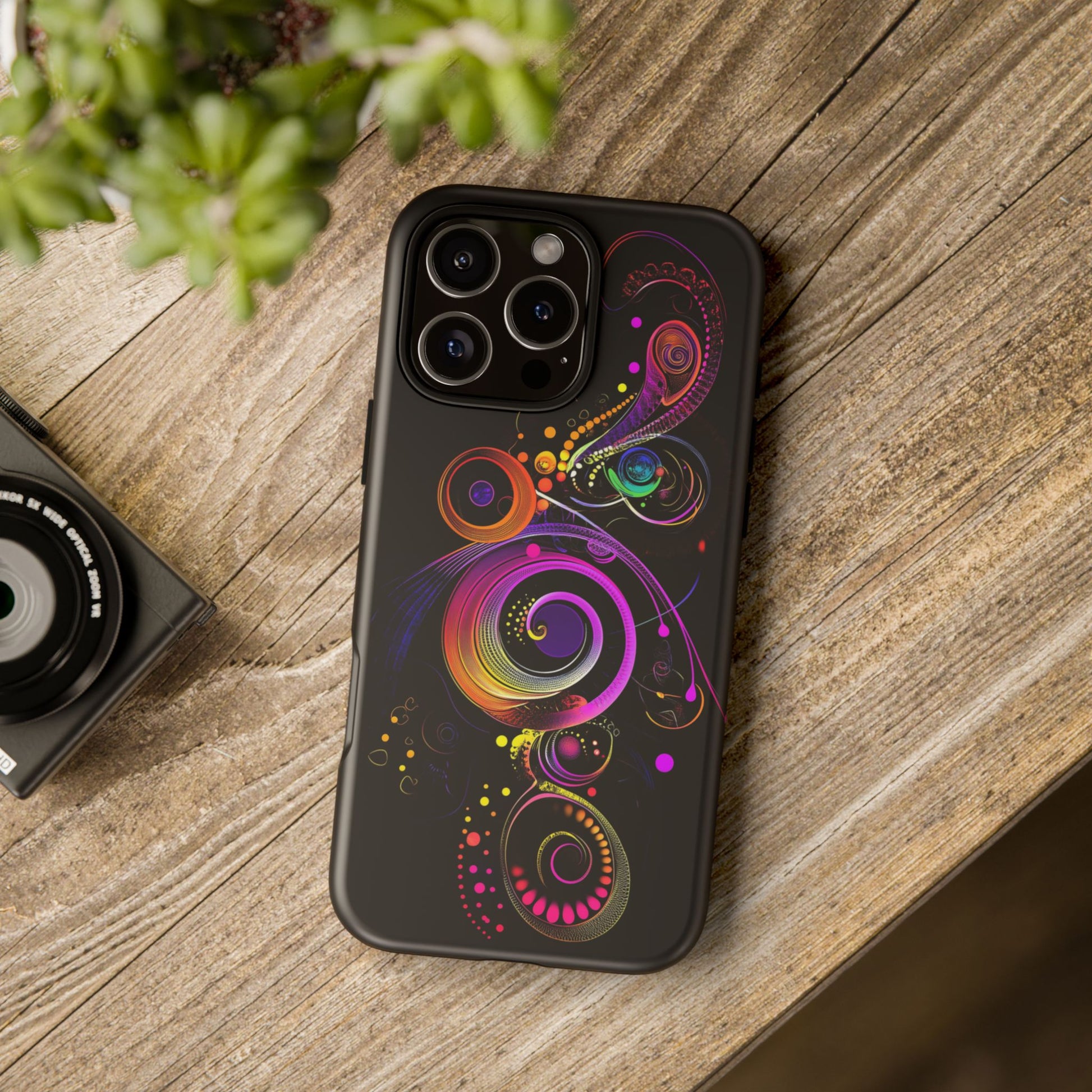 iphone case Cosmic Neon Spiral