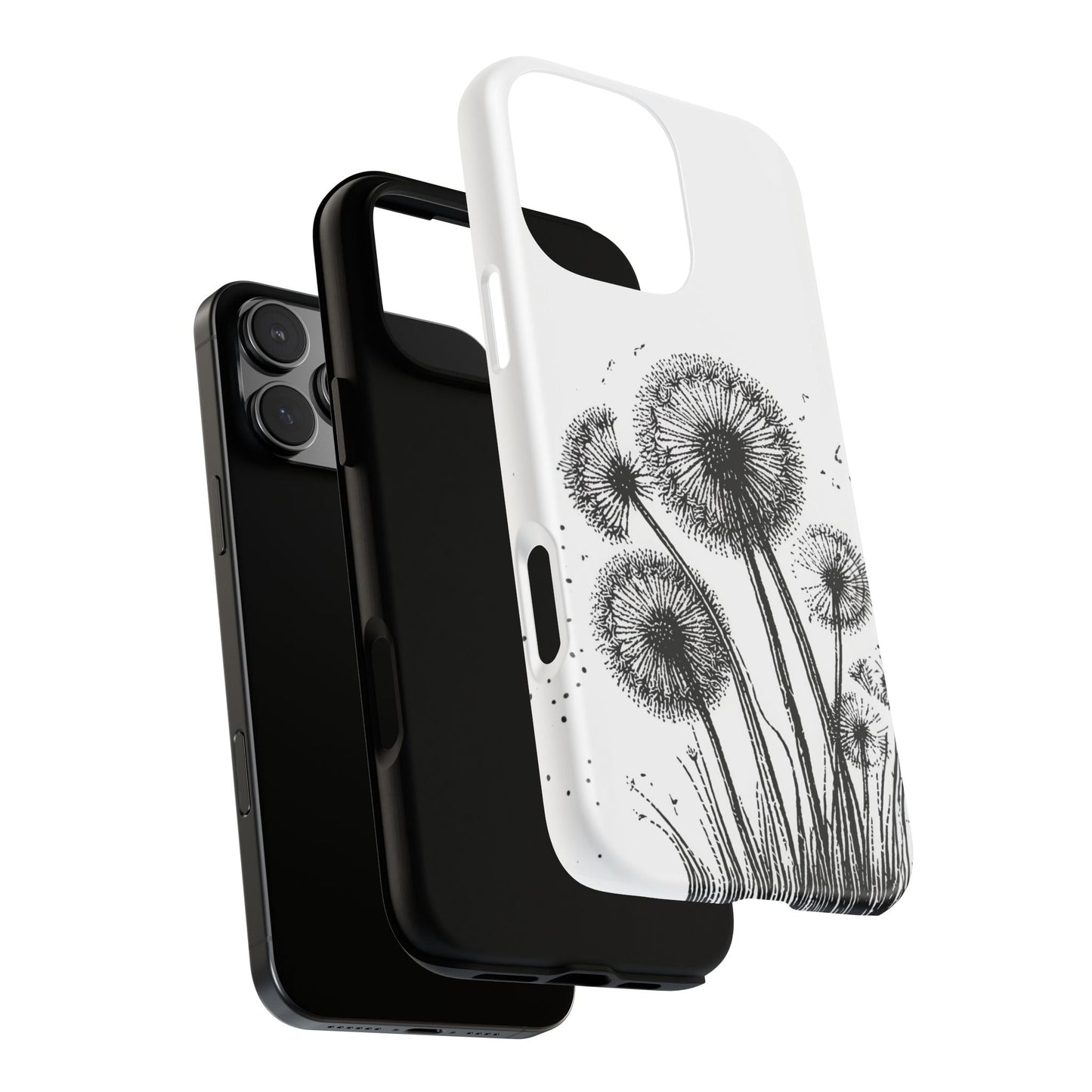 iphone case Dandelion Ink Drawing