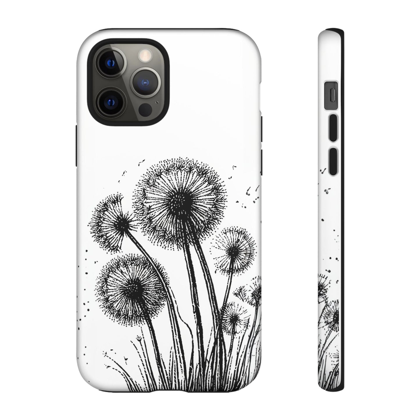 iphone case Dandelion Ink Drawing iPhone 12 Pro