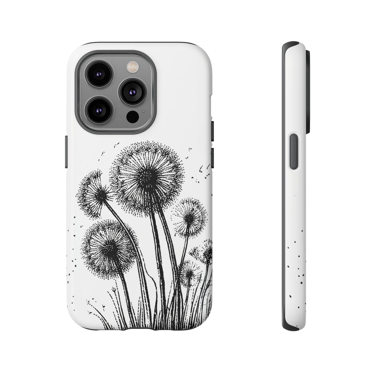 iphone case Dandelion Ink Drawing iPhone 14 Pro