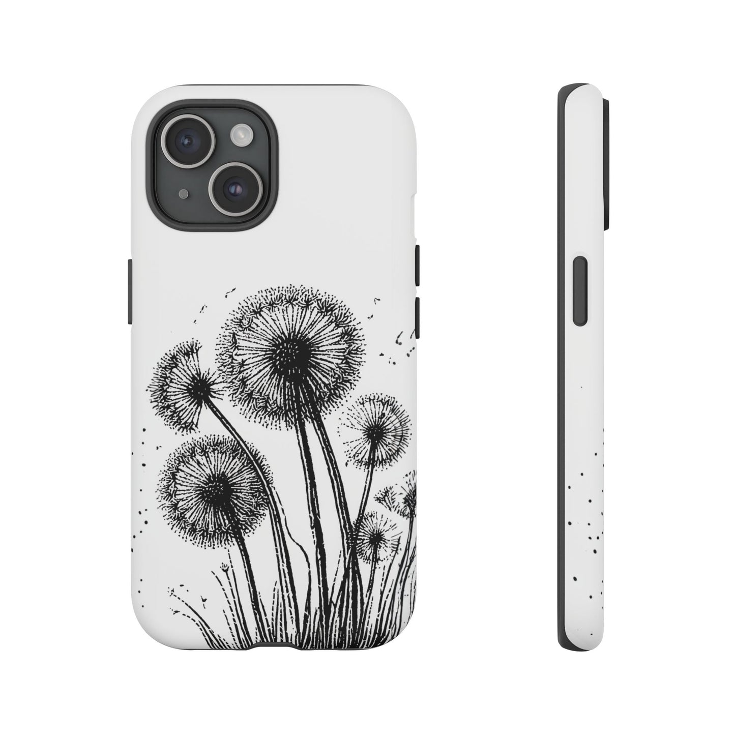 iphone case Dandelion Ink Drawing iPhone 15