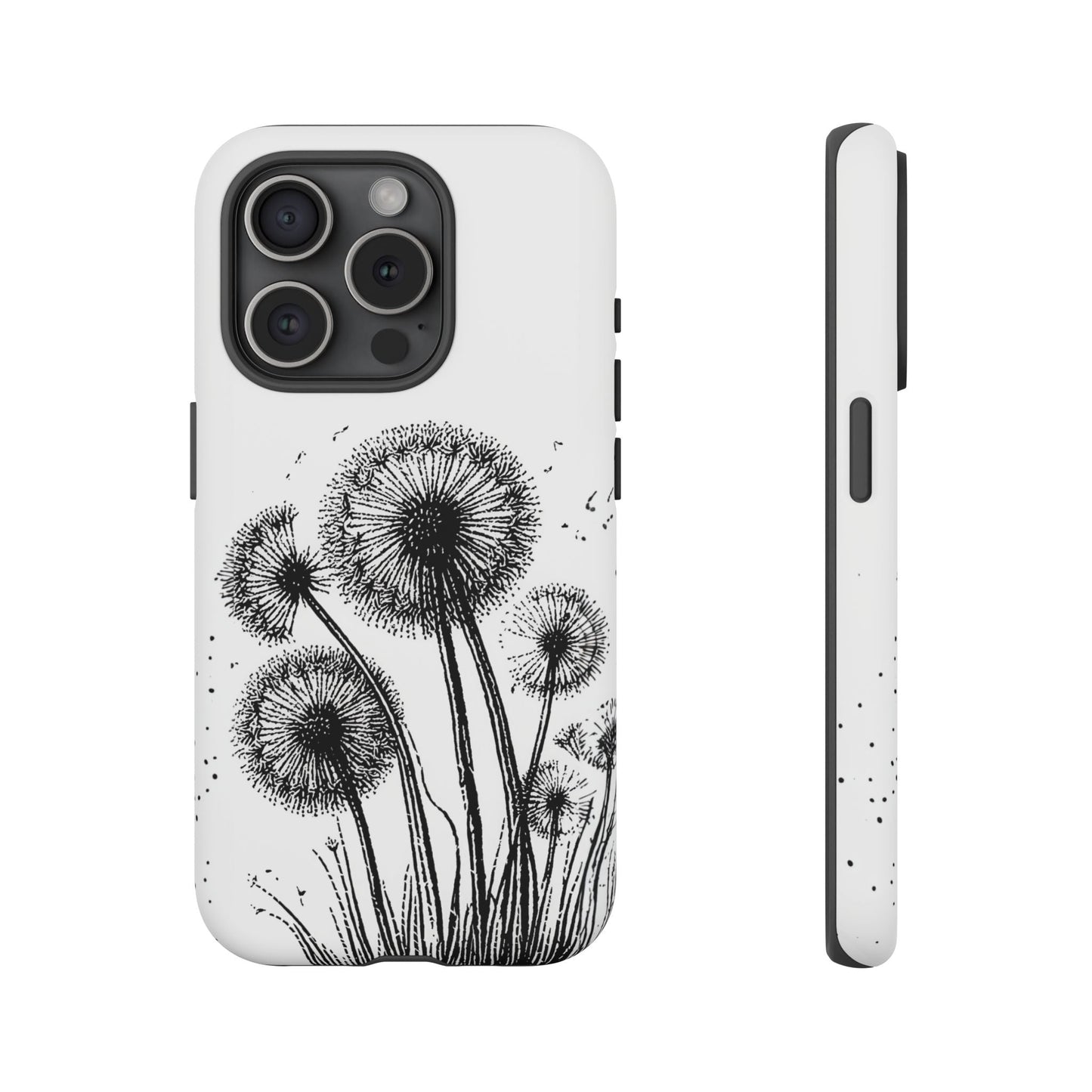 iphone case Dandelion Ink Drawing iPhone 15 Pro