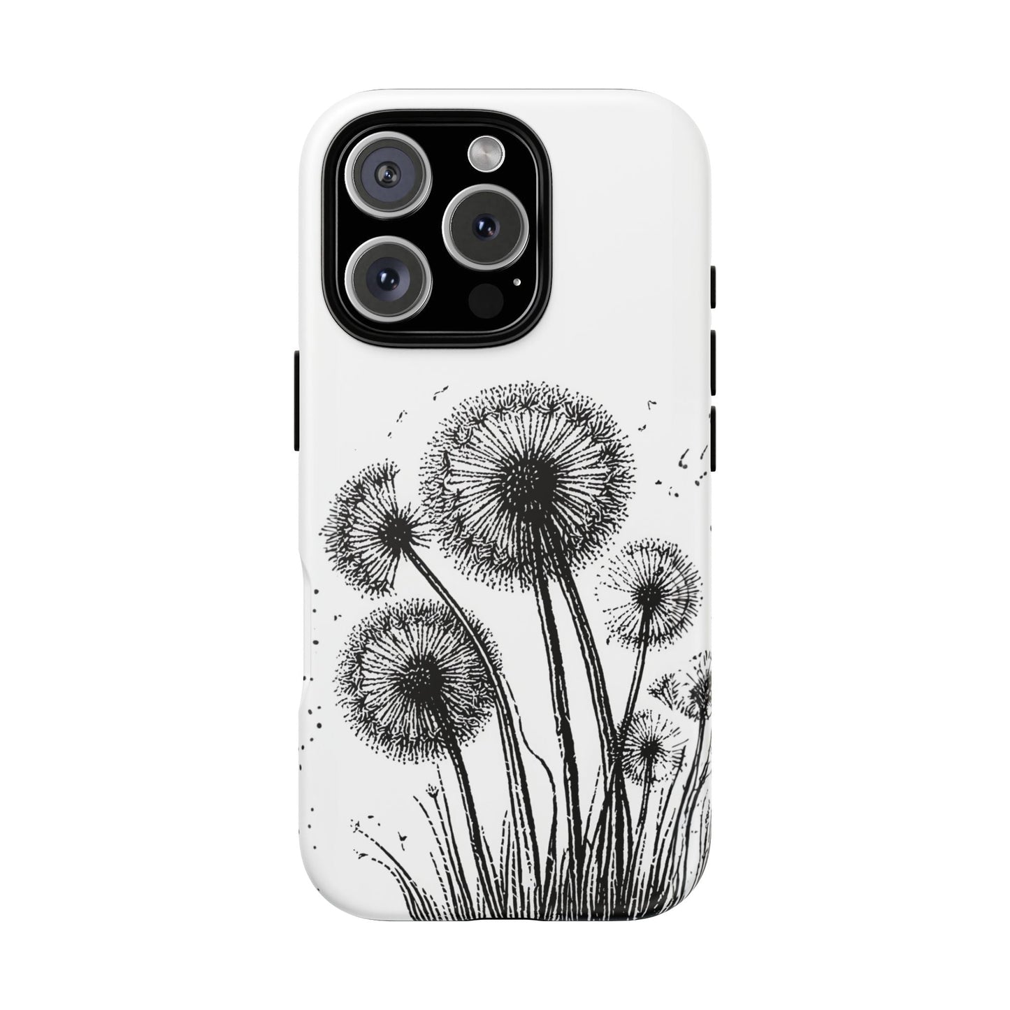 iphone case Dandelion Ink Drawing iPhone 16 Pro