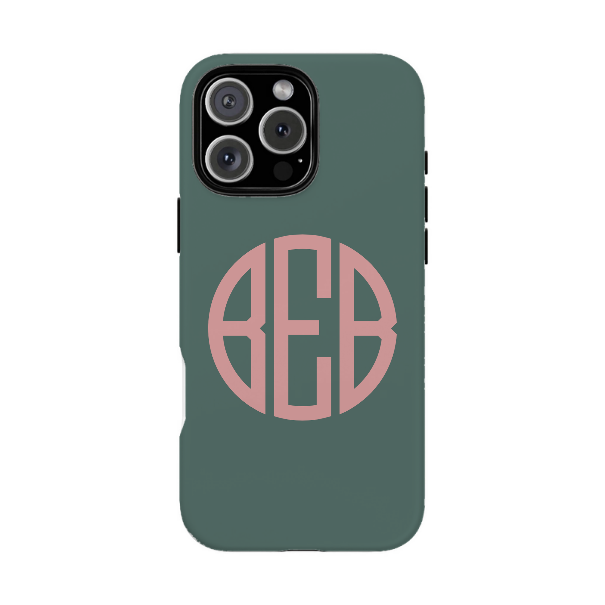 iphone case Evergreen Mist Round 3 Initials