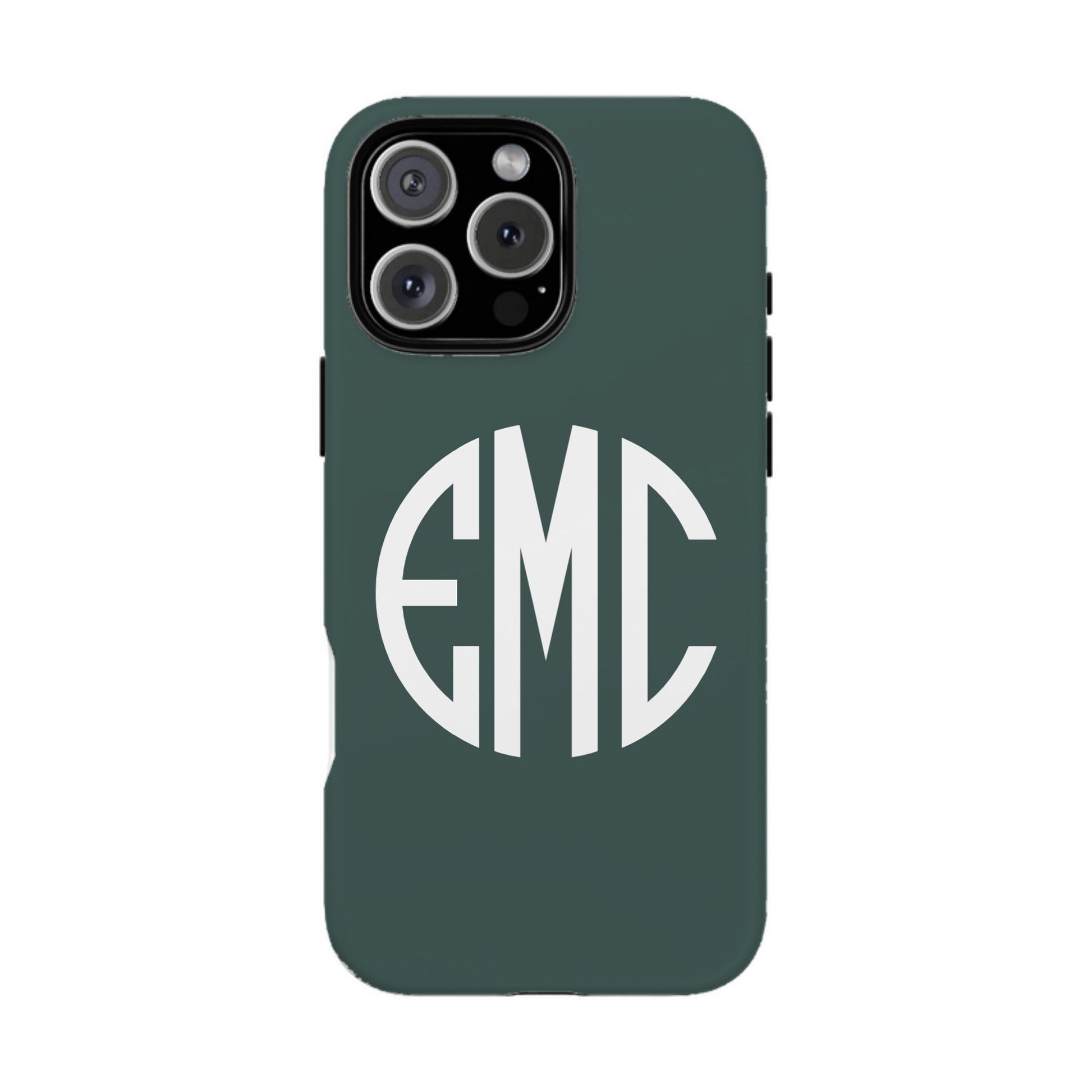 iphone case Evergreen Mist Round 3 Initials