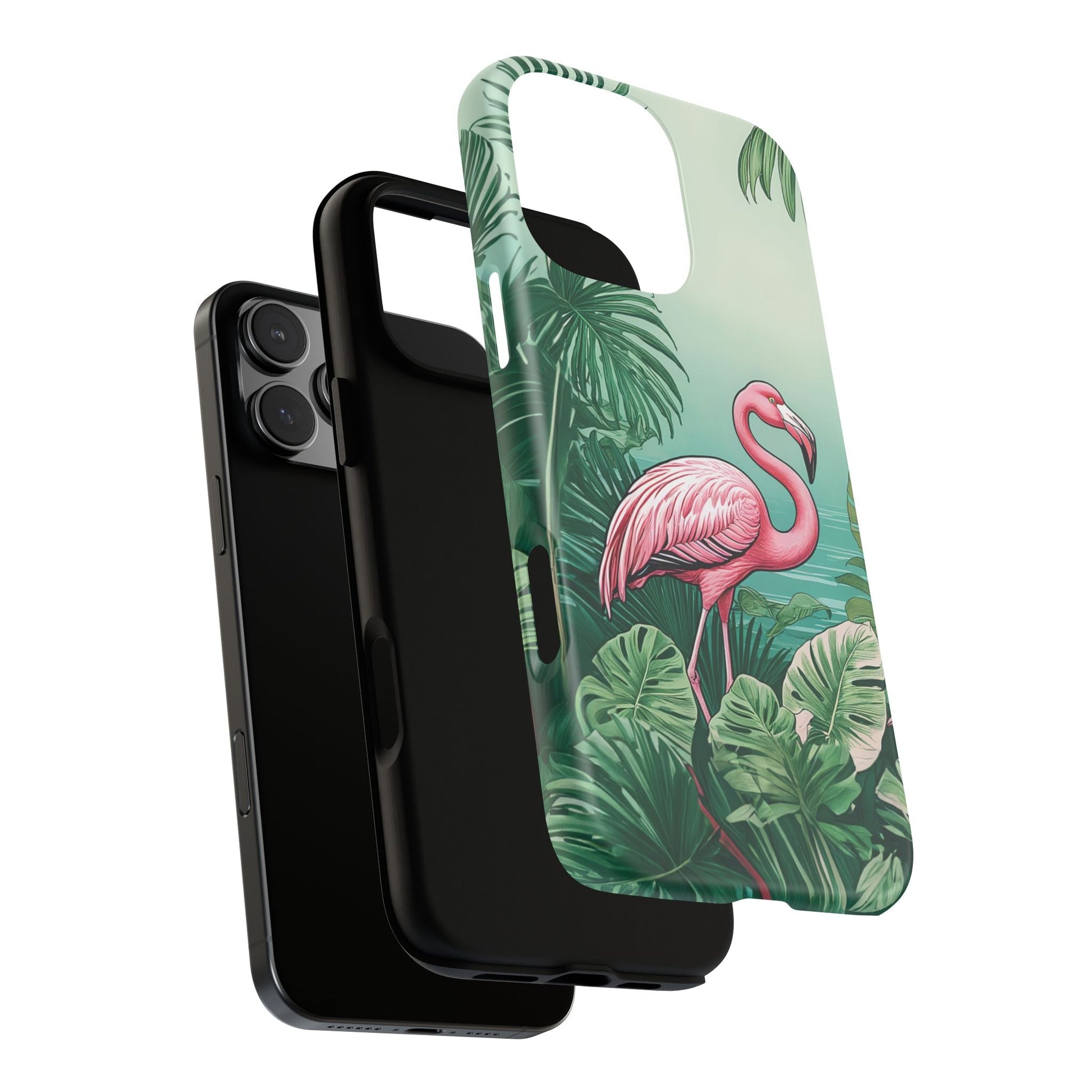 iphone case Flamingo in Palm Paradise