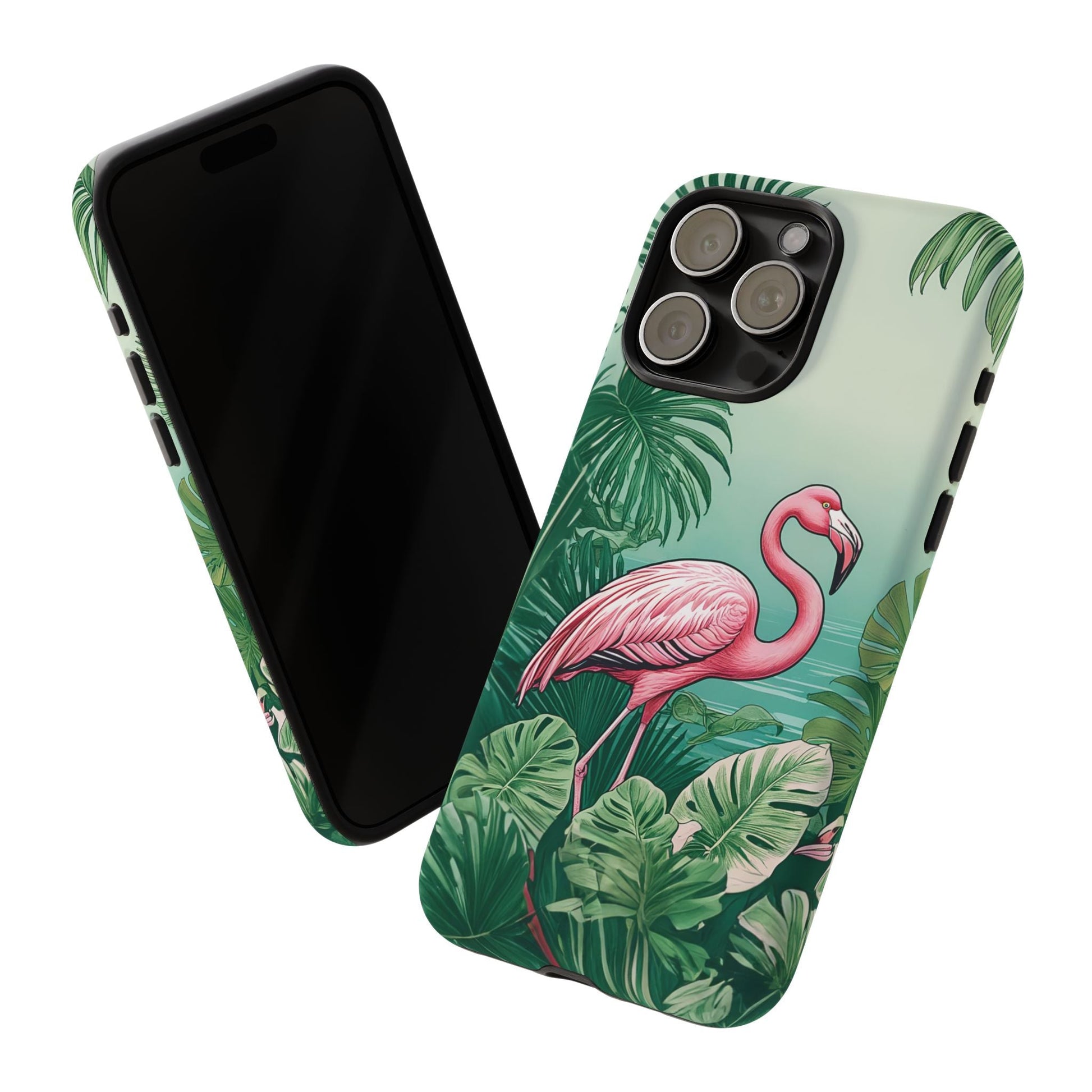 iphone case Flamingo in Palm Paradise