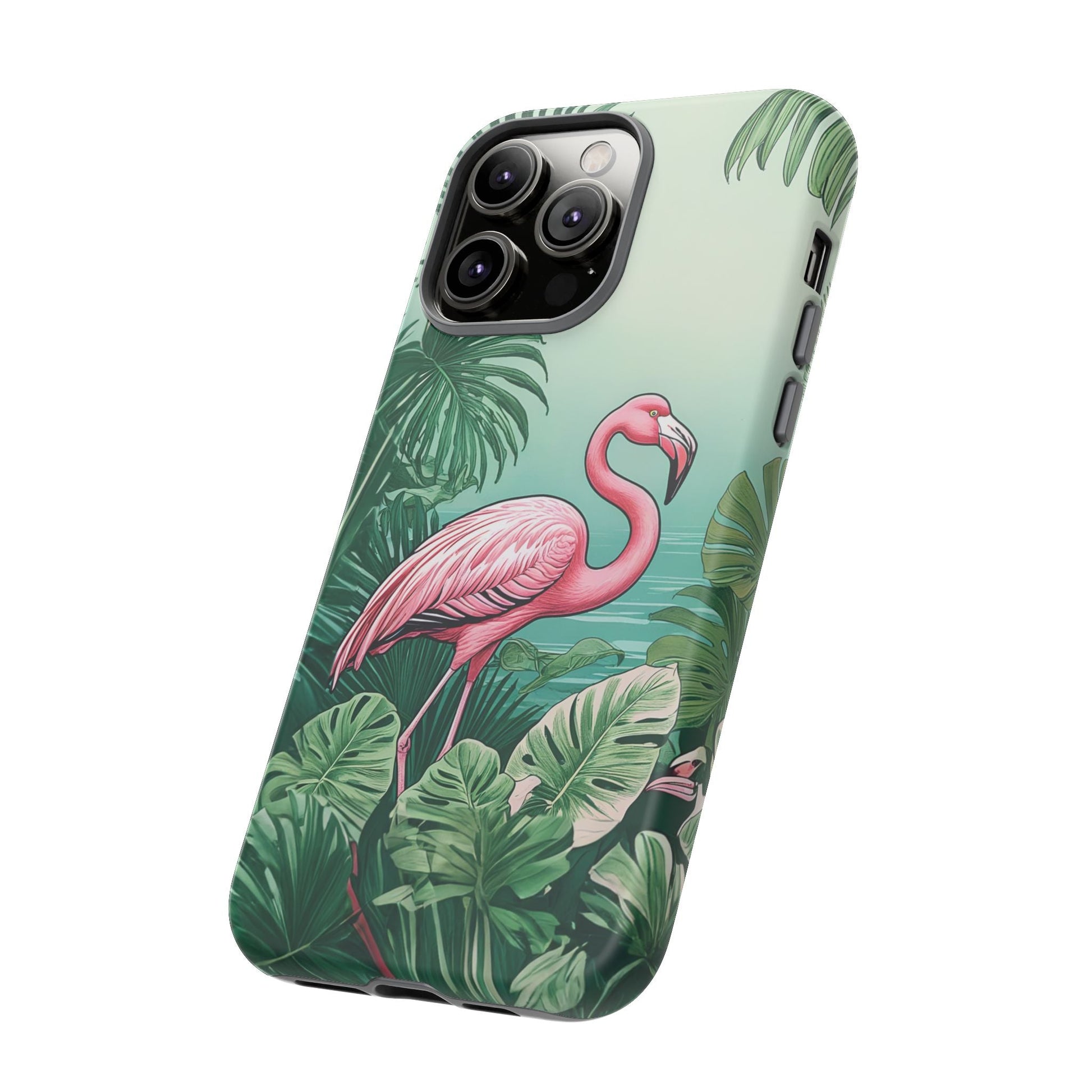 iphone case Flamingo in Palm Paradise