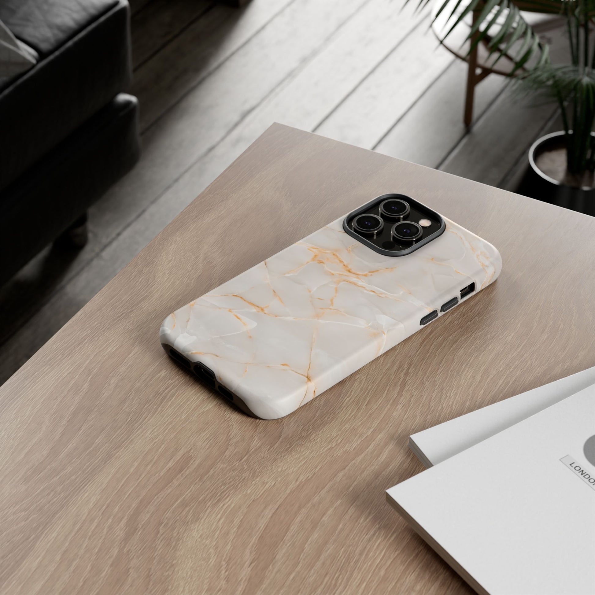 iphone case Golden Marble Veins