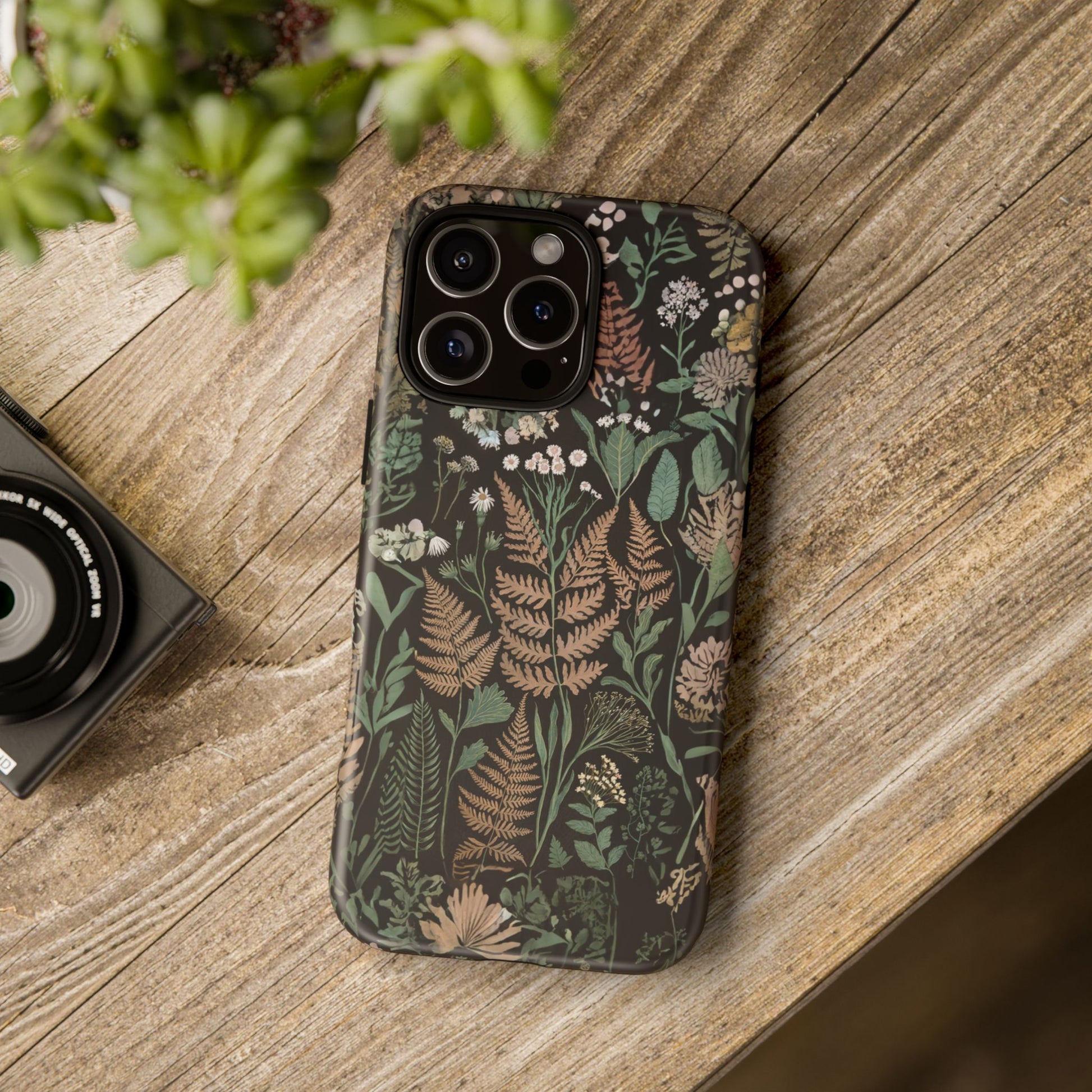 iphone case Midnight Fern Garden
