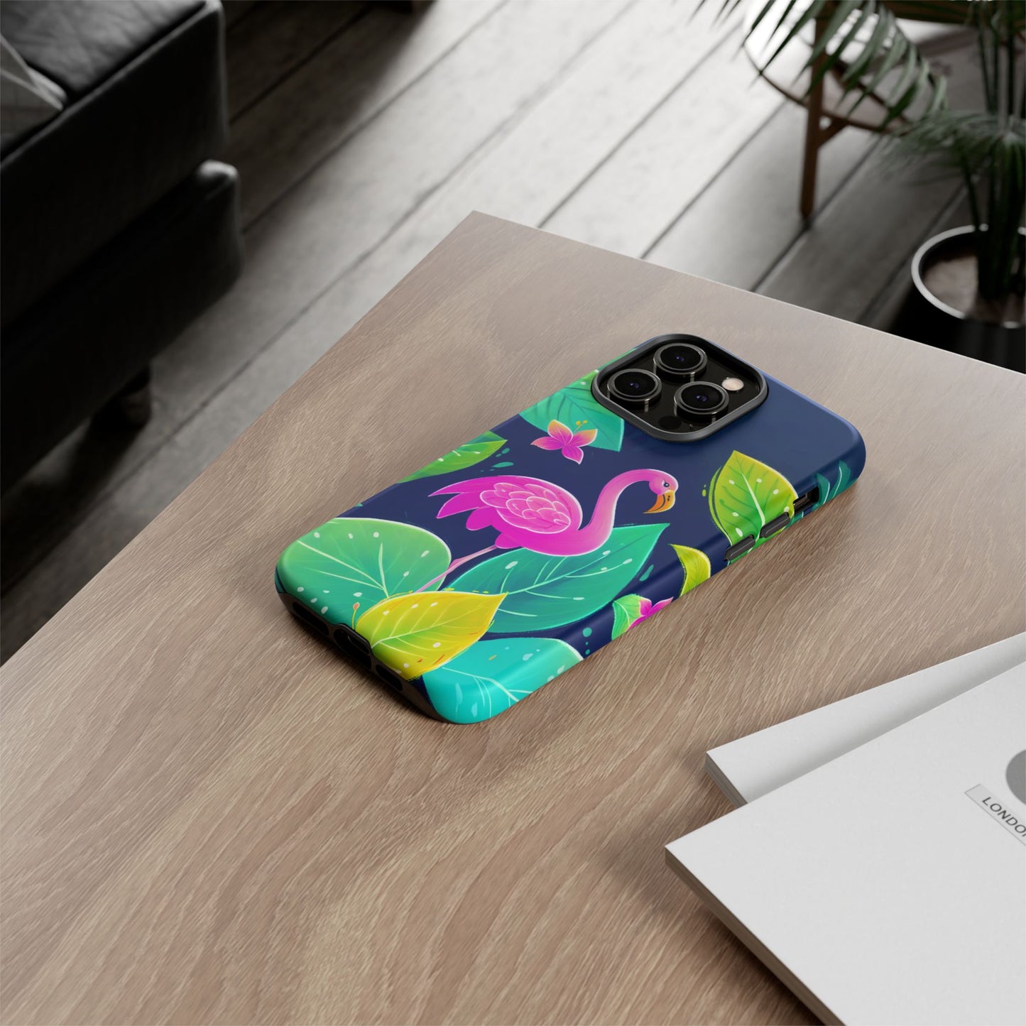 iphone case Midnight Flamingo Paradise