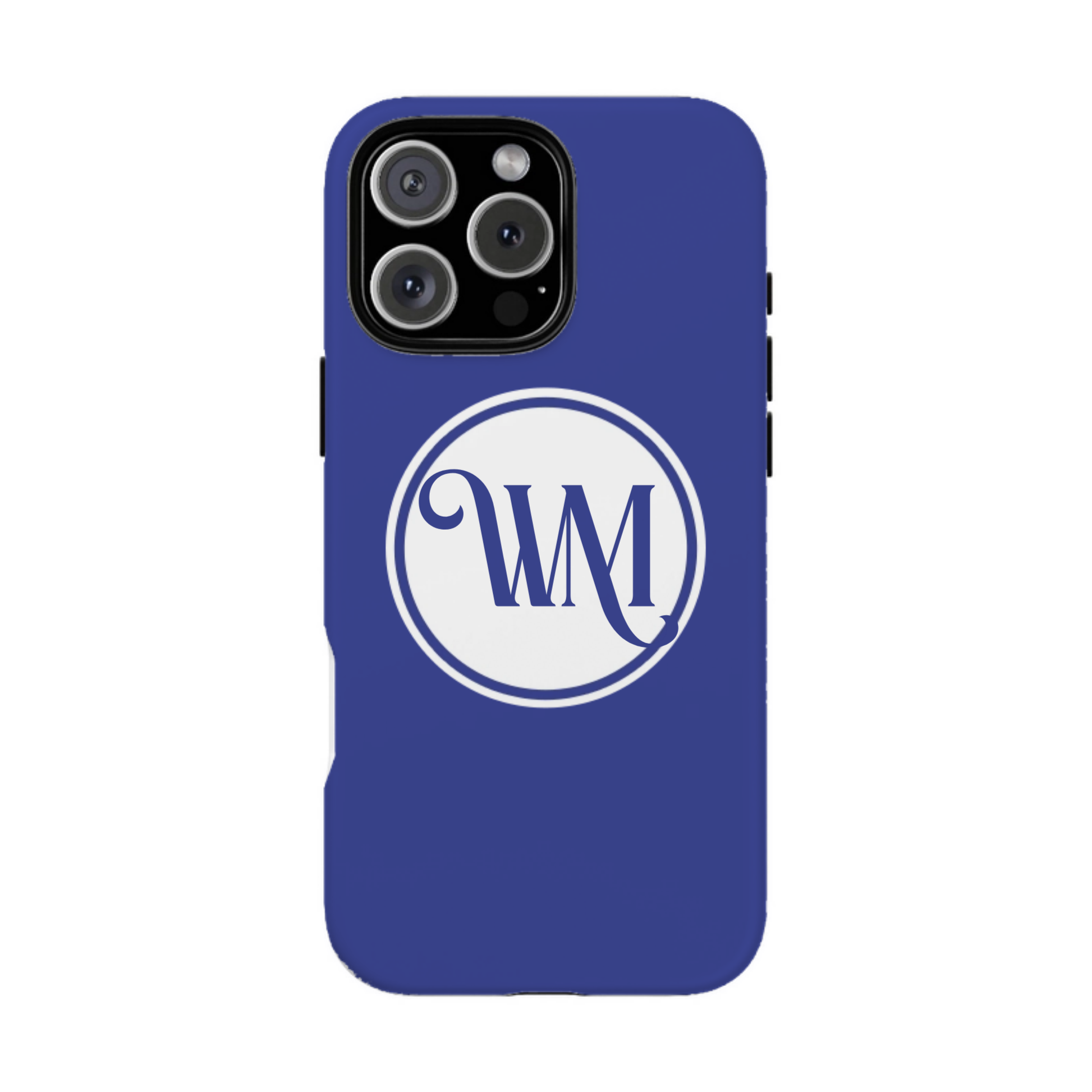 iphone case Midnight Sapphire Circle 2 Initials