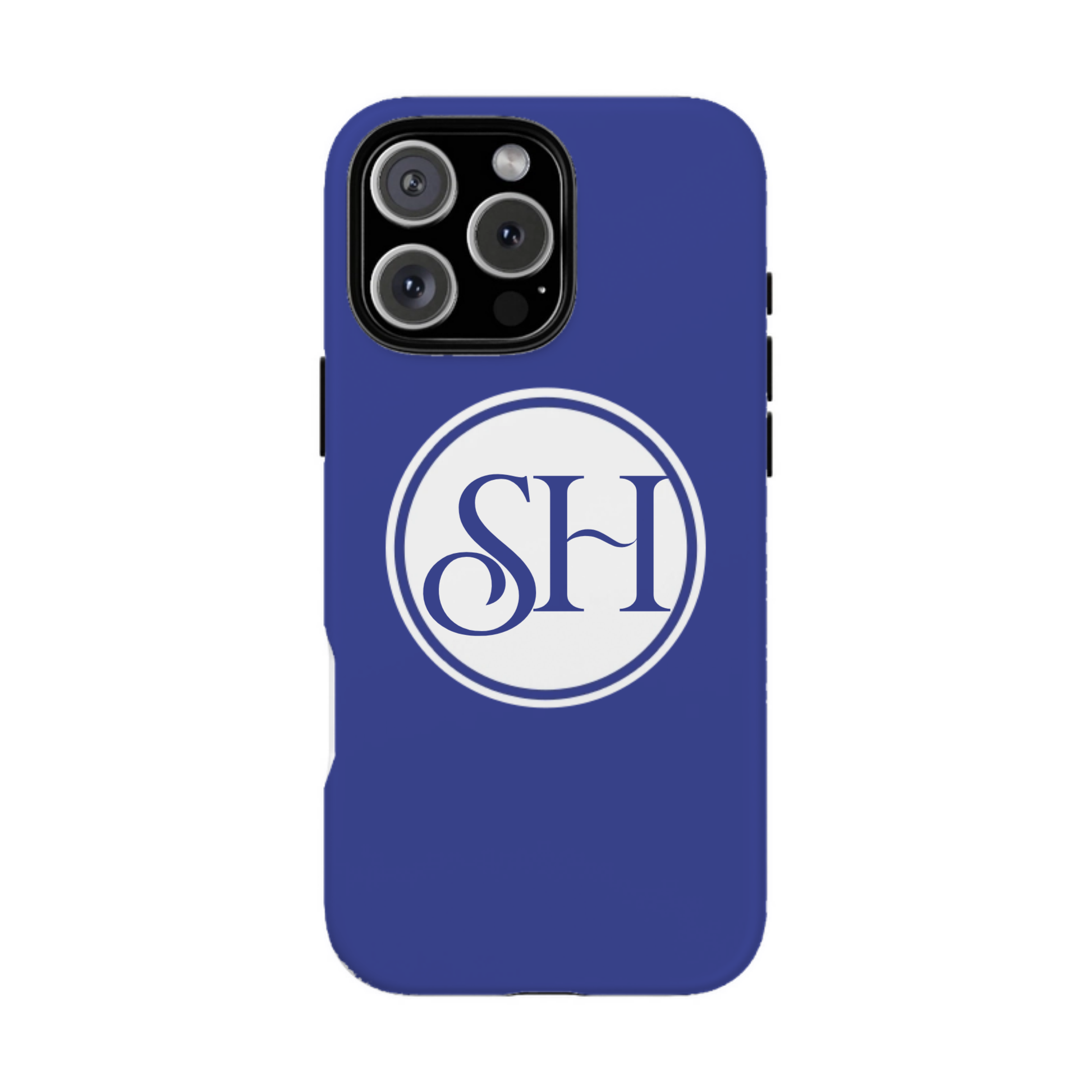 iphone case Midnight Sapphire Circle 2 Initials