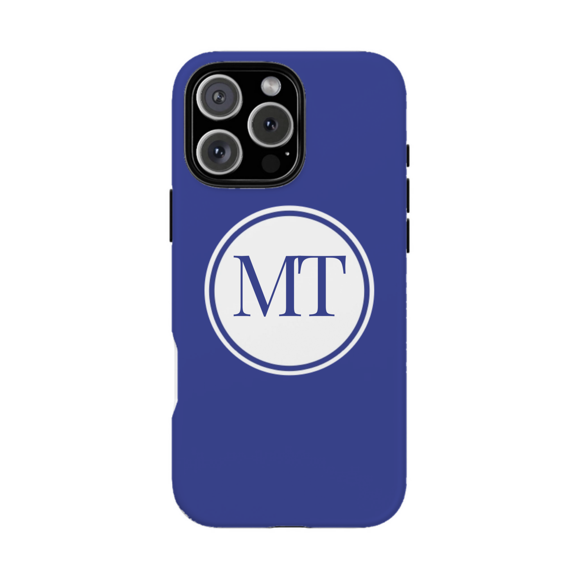 iphone case Midnight Sapphire Circle 2 Initials