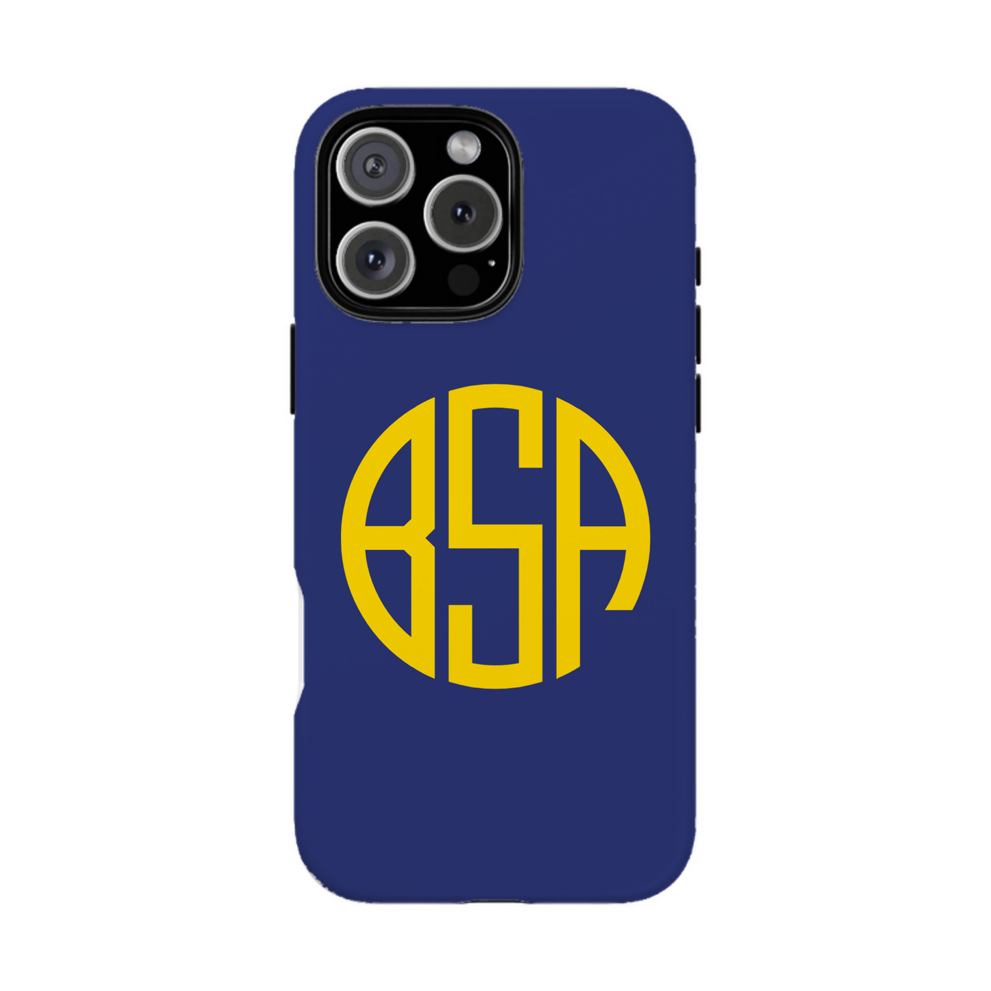 iphone case Midnight Sapphire Round 3 Initials