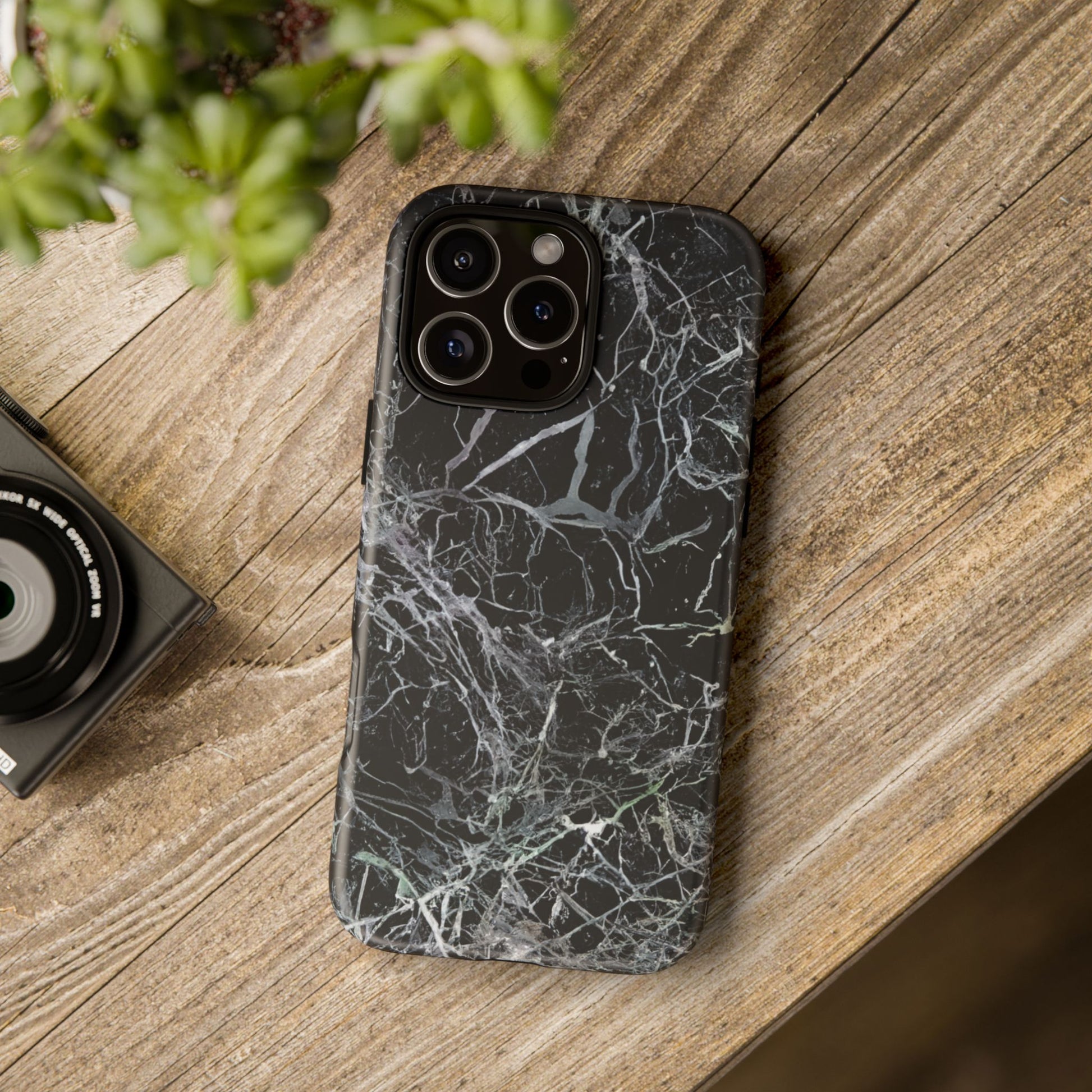 iphone case Midnight Veins Marble