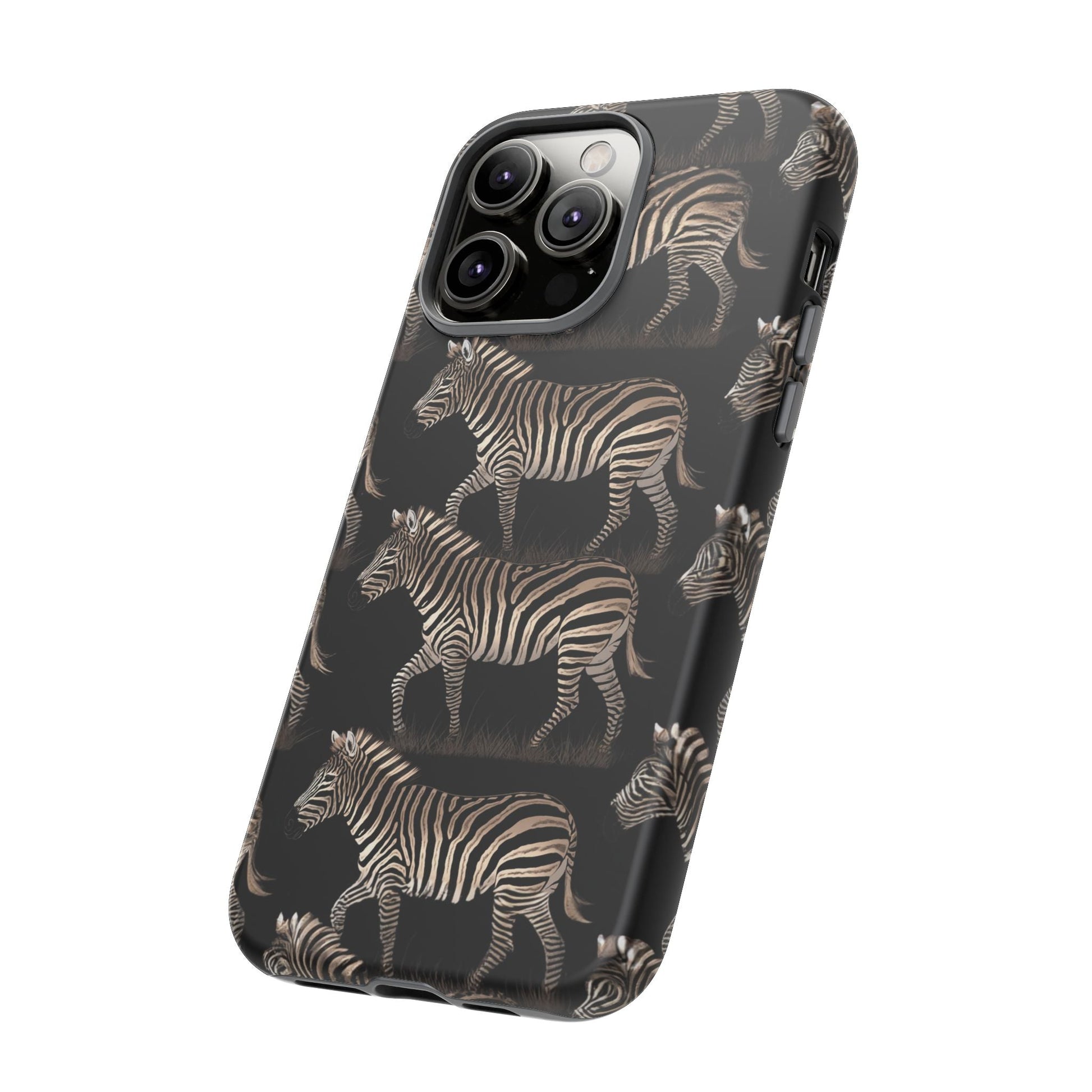 iphone case Midnight Zebra Stroll