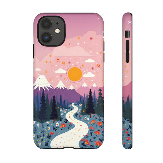 iphone case Mountain Wildflower Path iPhone 11