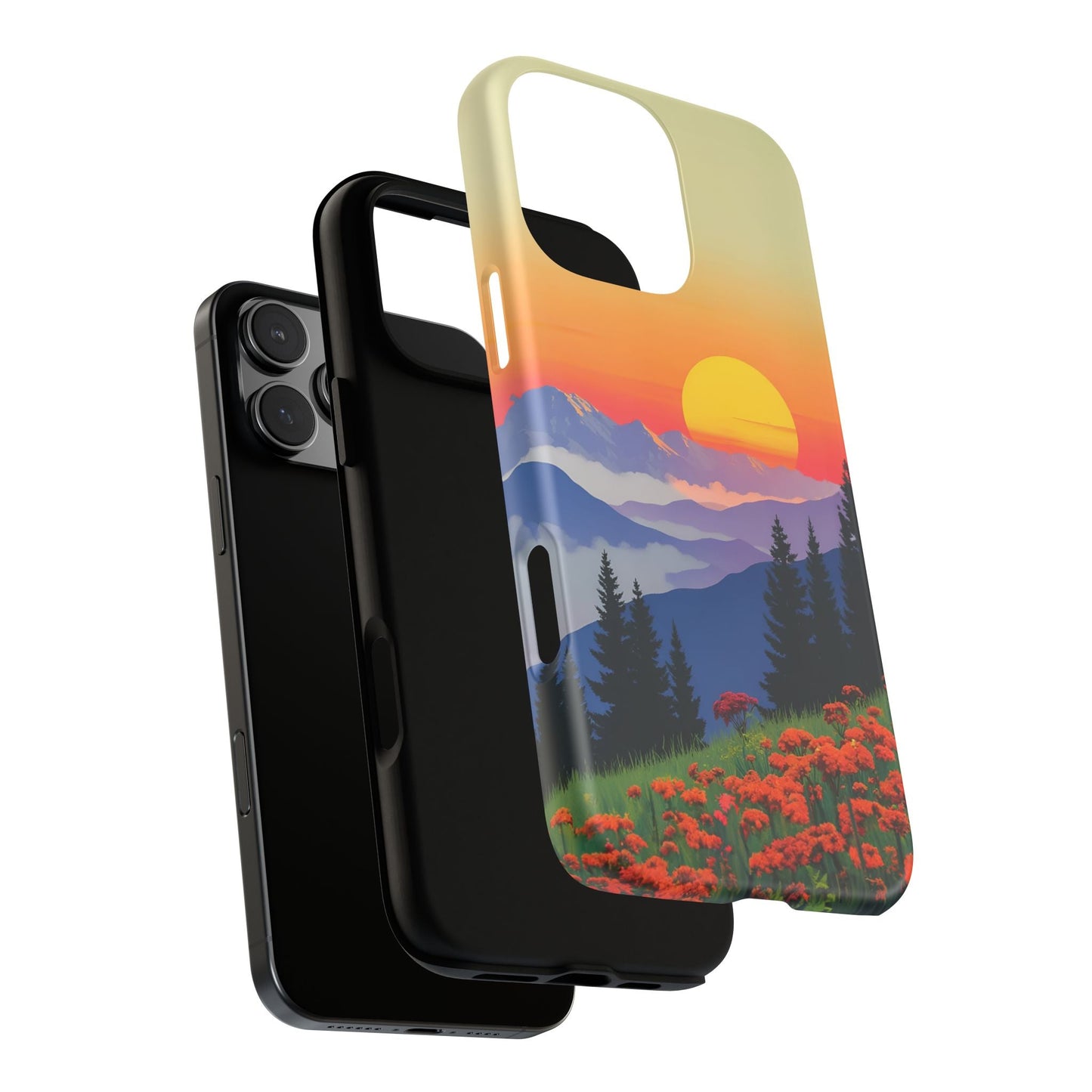 iphone case Mountain Wildflower Sunset