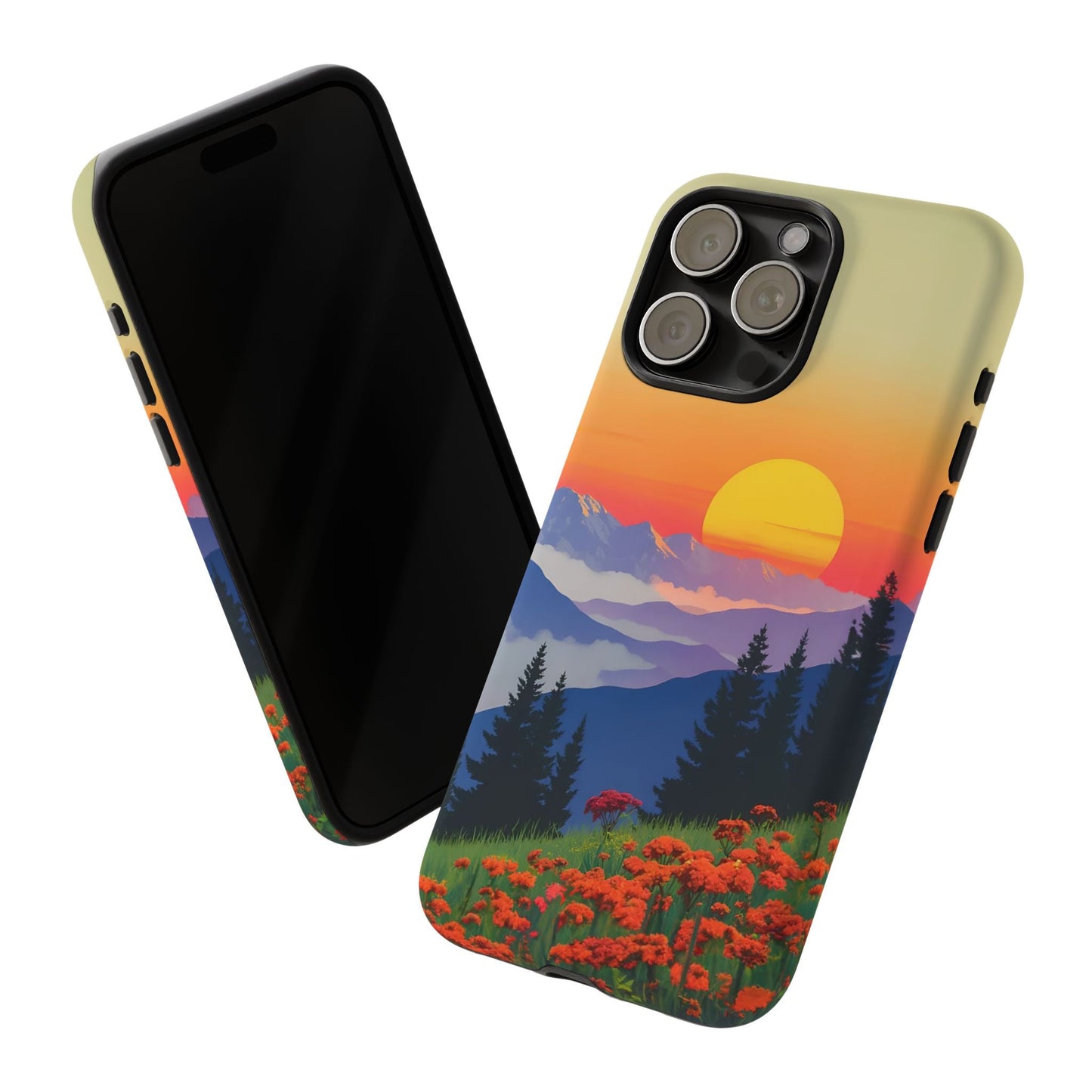 iphone case Mountain Wildflower Sunset