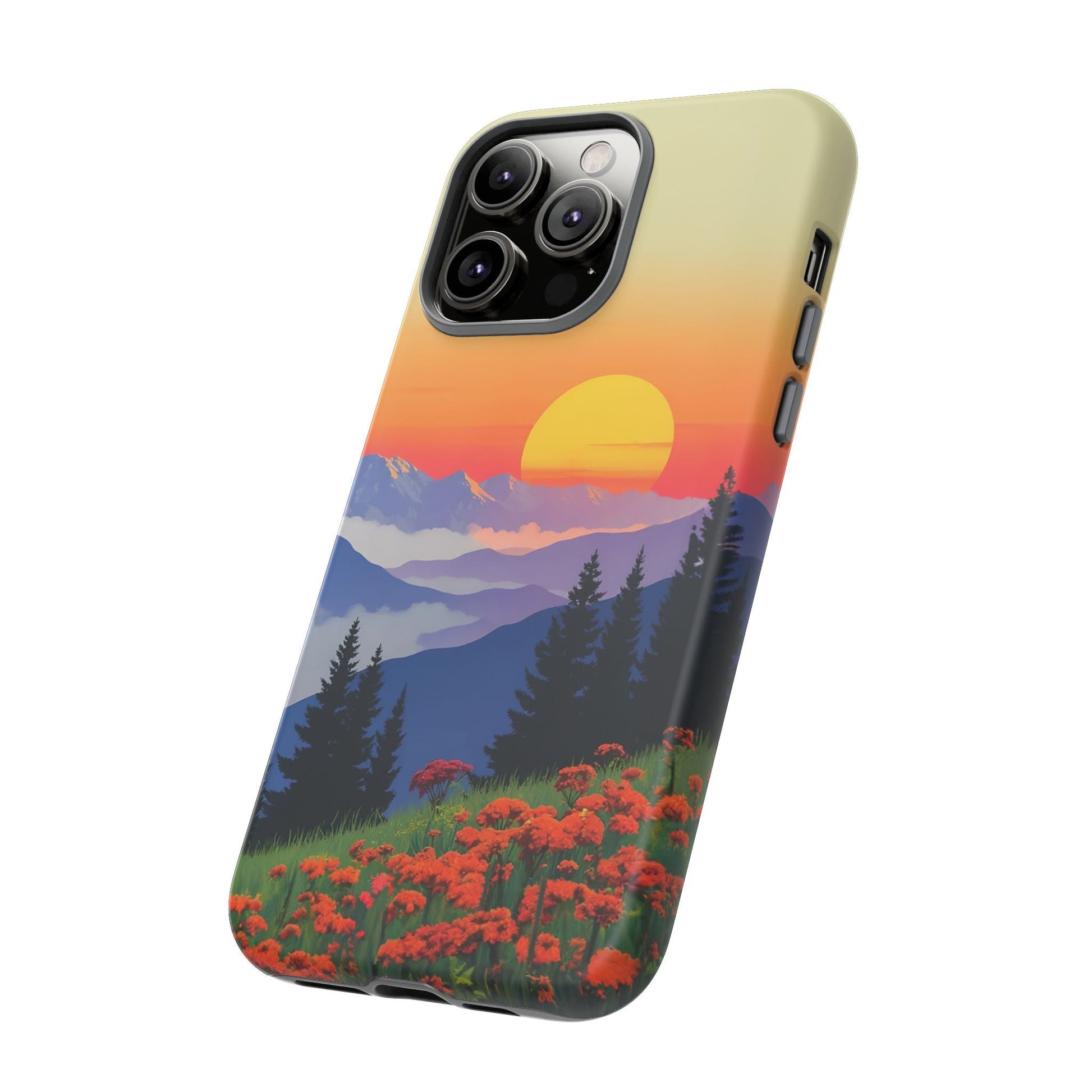 iphone case Mountain Wildflower Sunset