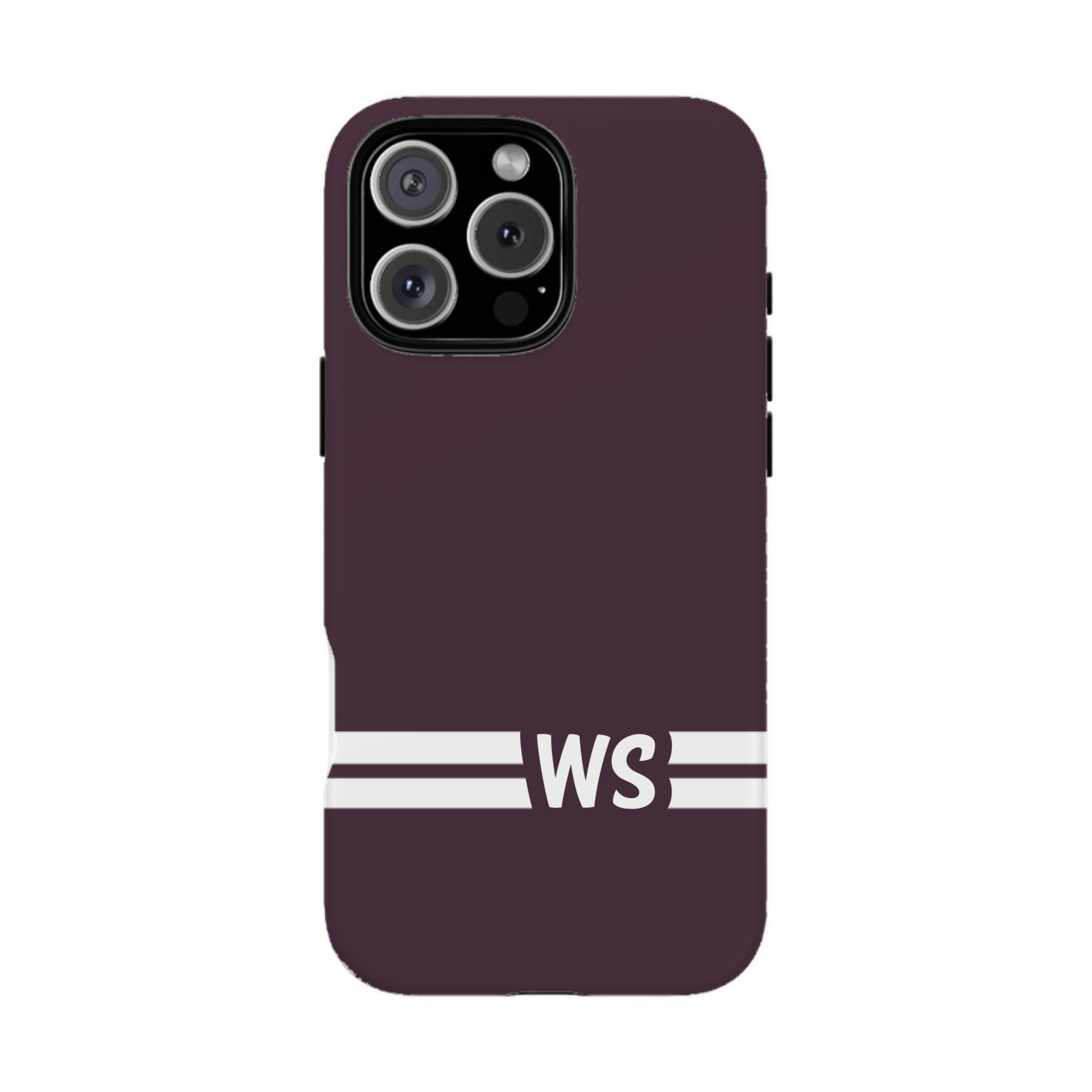 iphone case Mulberry Wine Racing Stripe Monogram