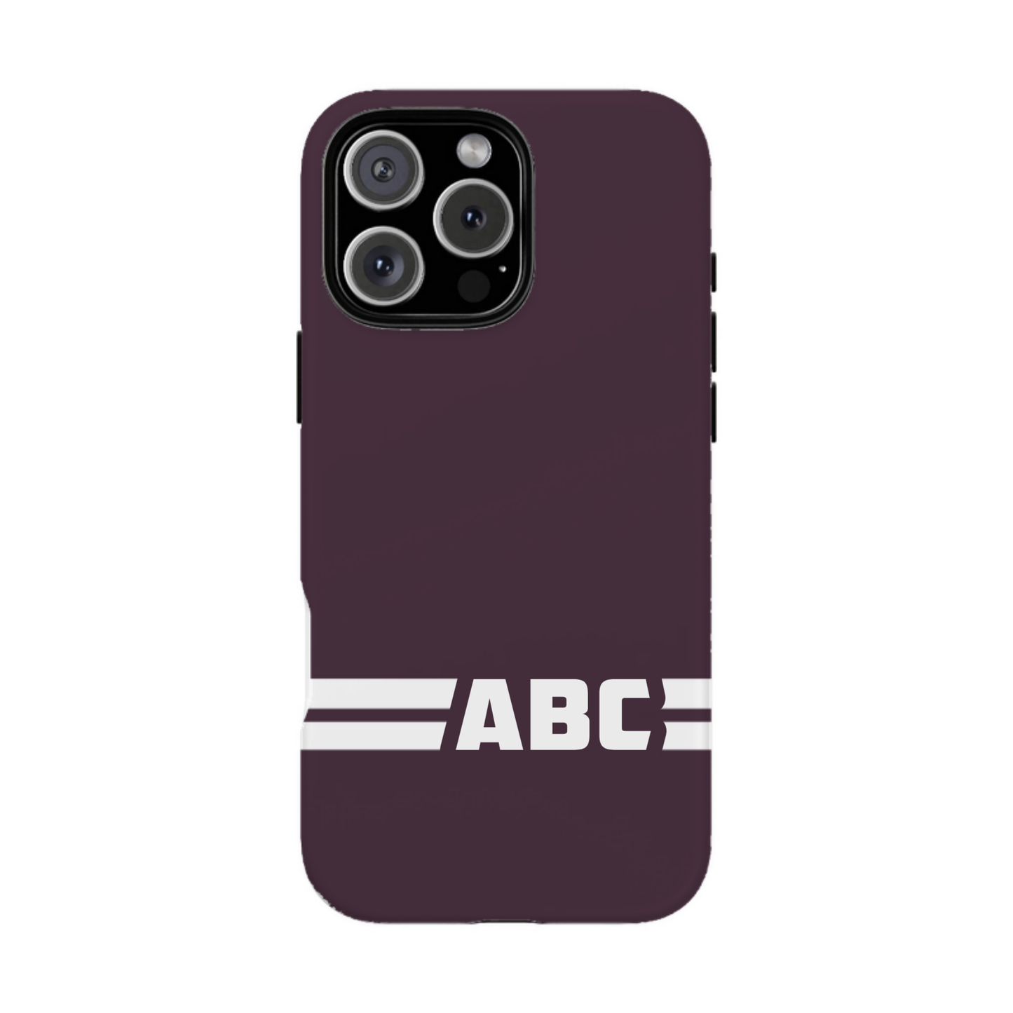iphone case Mulberry Wine Racing Stripe Monogram
