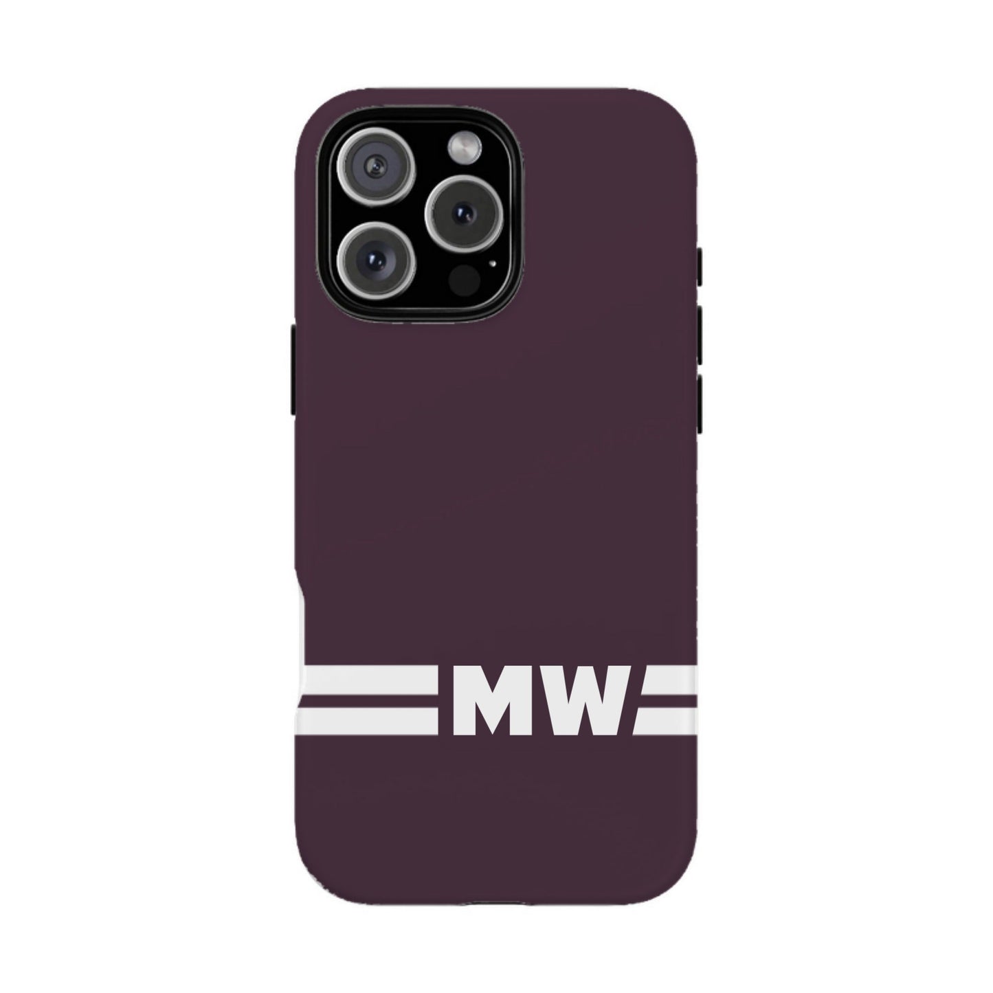 iphone case Mulberry Wine Racing Stripe Monogram