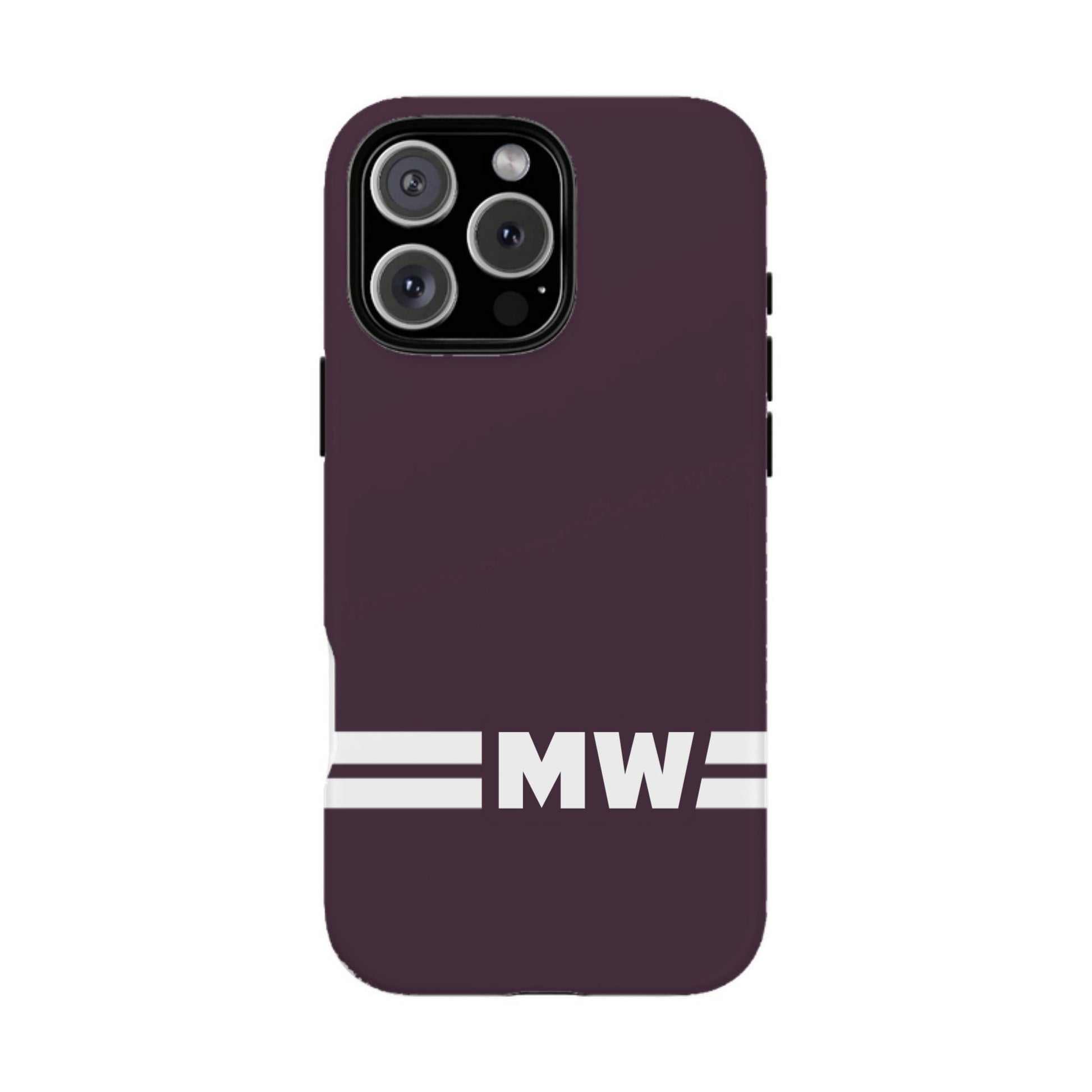 iphone case Mulberry Wine Racing Stripe Monogram
