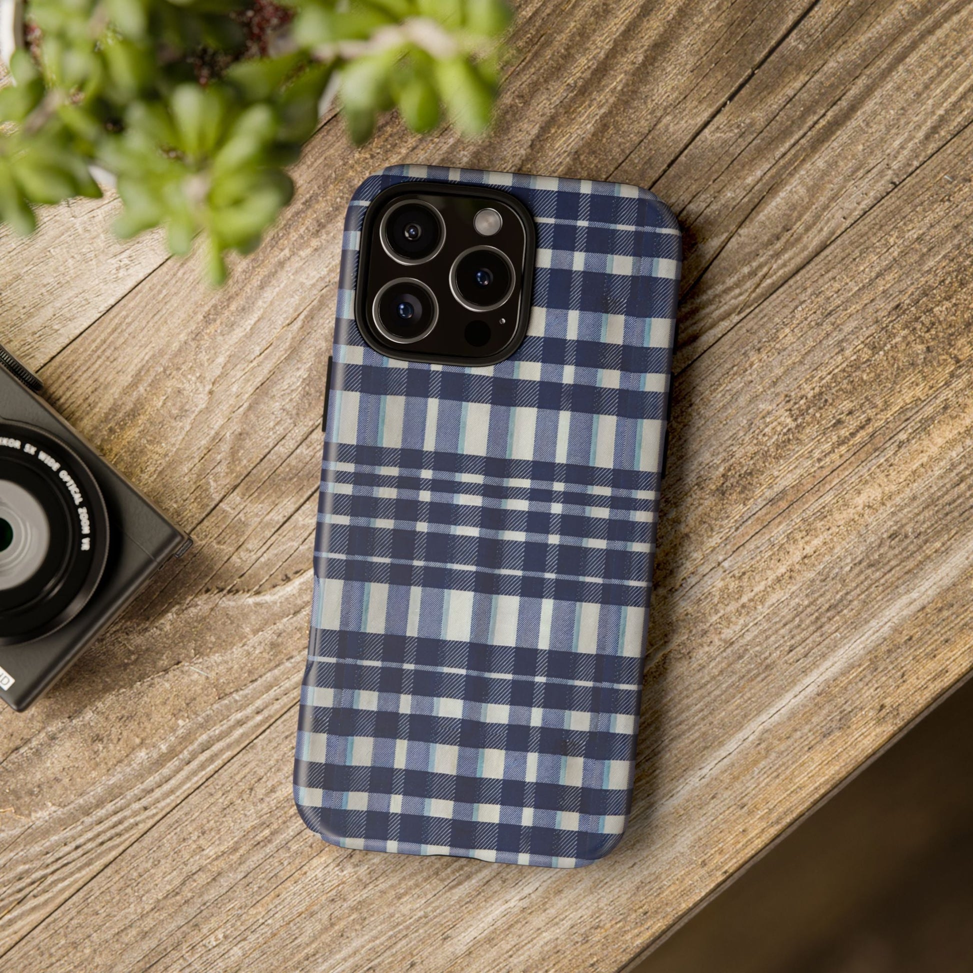 iphone case Navy Kitchen Plaid