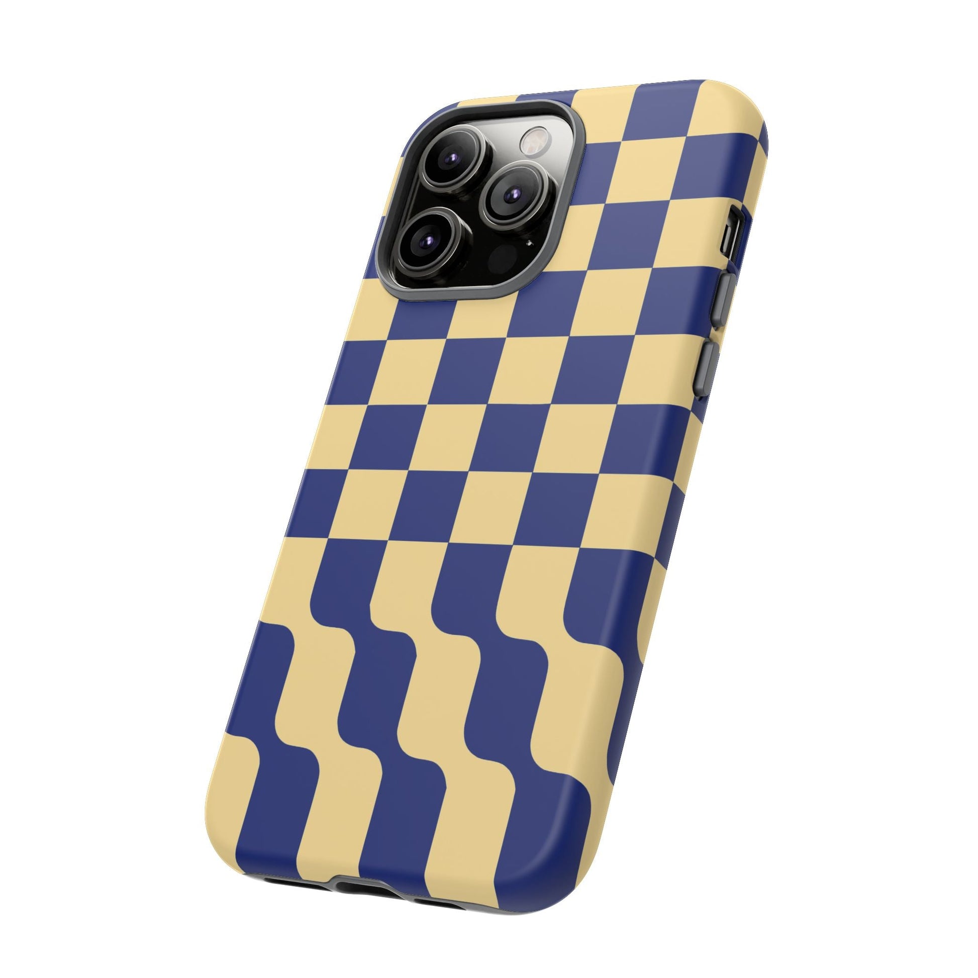 iphone case Navy Wave Checkerboard
