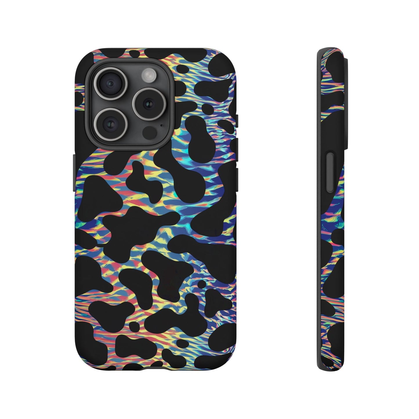 iphone case Neon Cow Graze iPhone 15 Pro