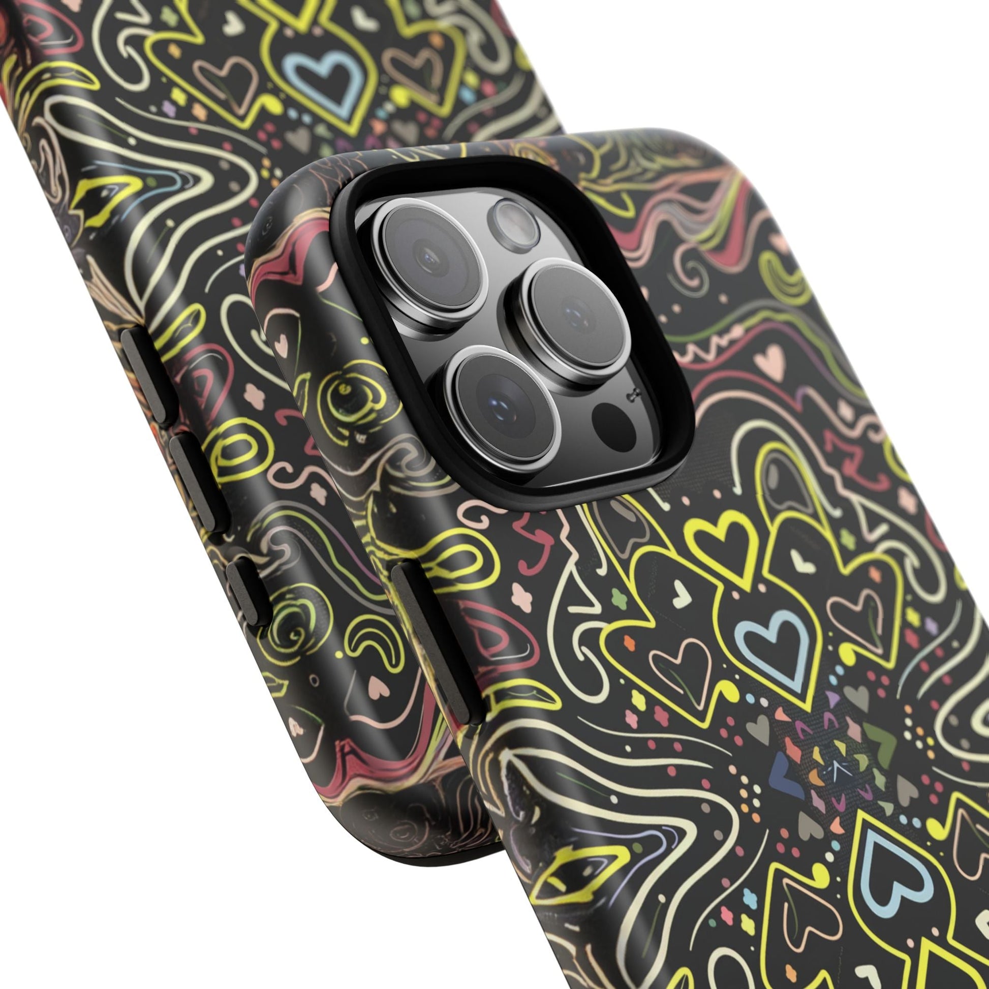 iphone case Neon Heart Pattern