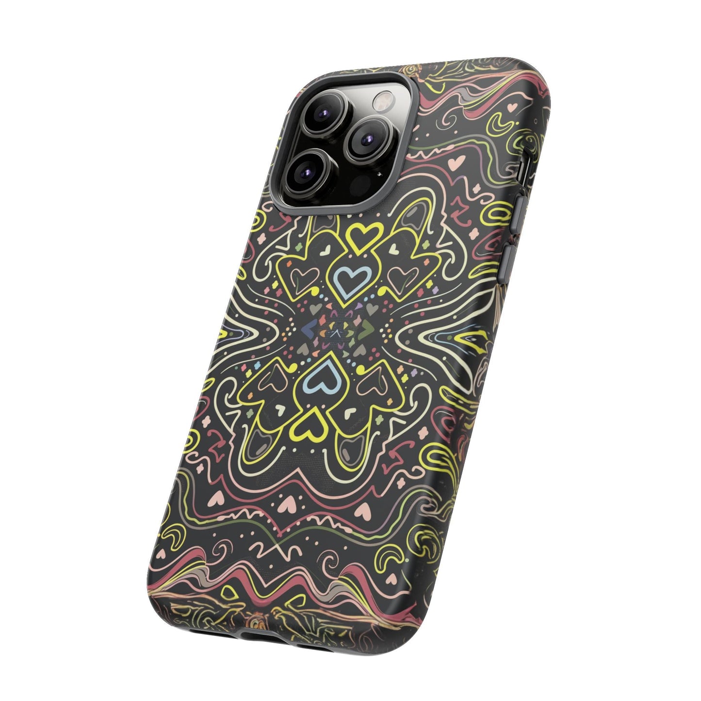 iphone case Neon Heart Pattern